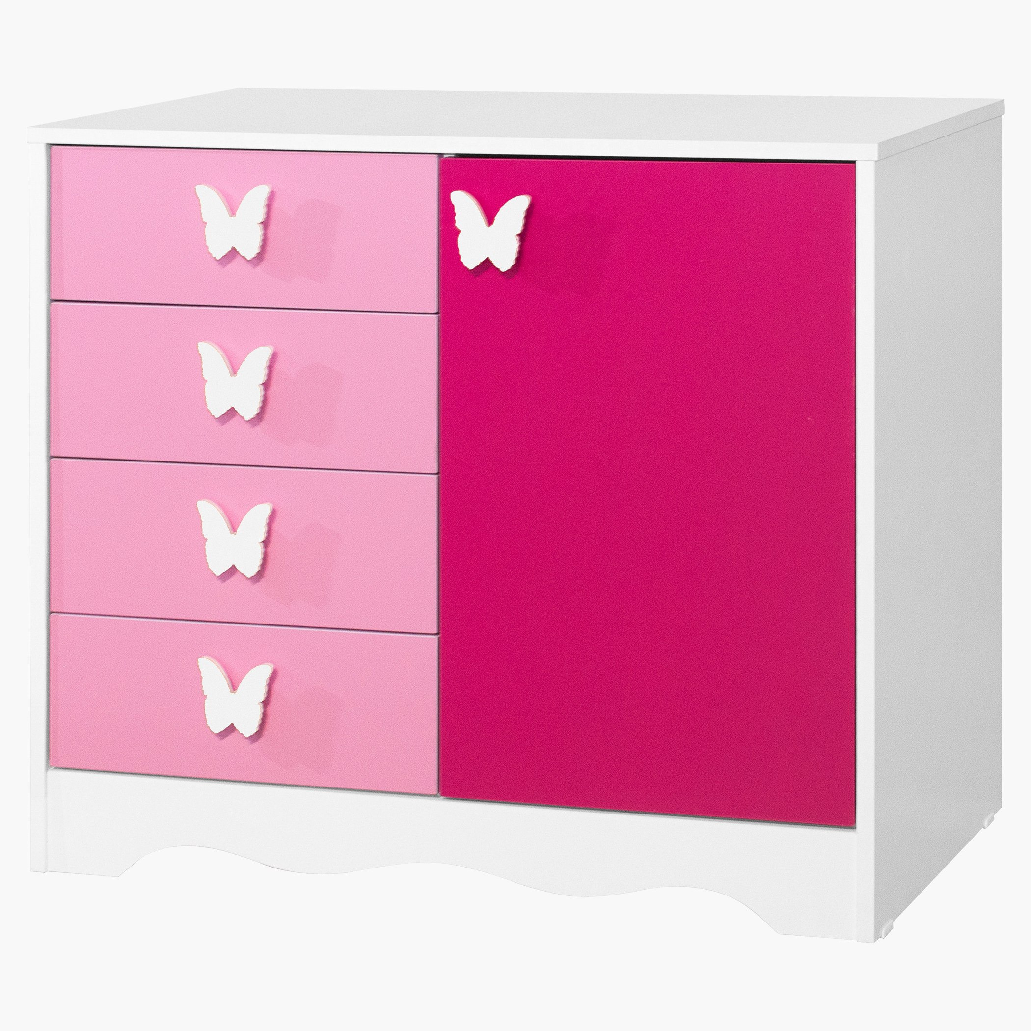طاولة تزيين بباب واحد و4 أدراج دون مرآة من باترفلاي-hbxfurniture-kidsroom-kidsdressersandmirrors-image-1