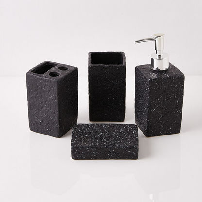 Stone Finish 4-Piece Ceramic Bath Set-Bathroom Sets-image-4