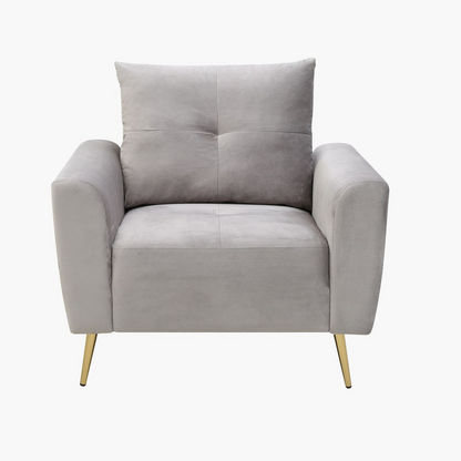 Turin 1-Seater Velvet Sofa