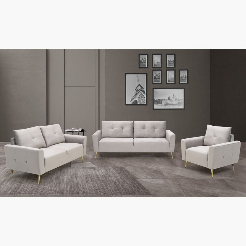 Turin 1-Seater Velvet Sofa-Sofas-image-5