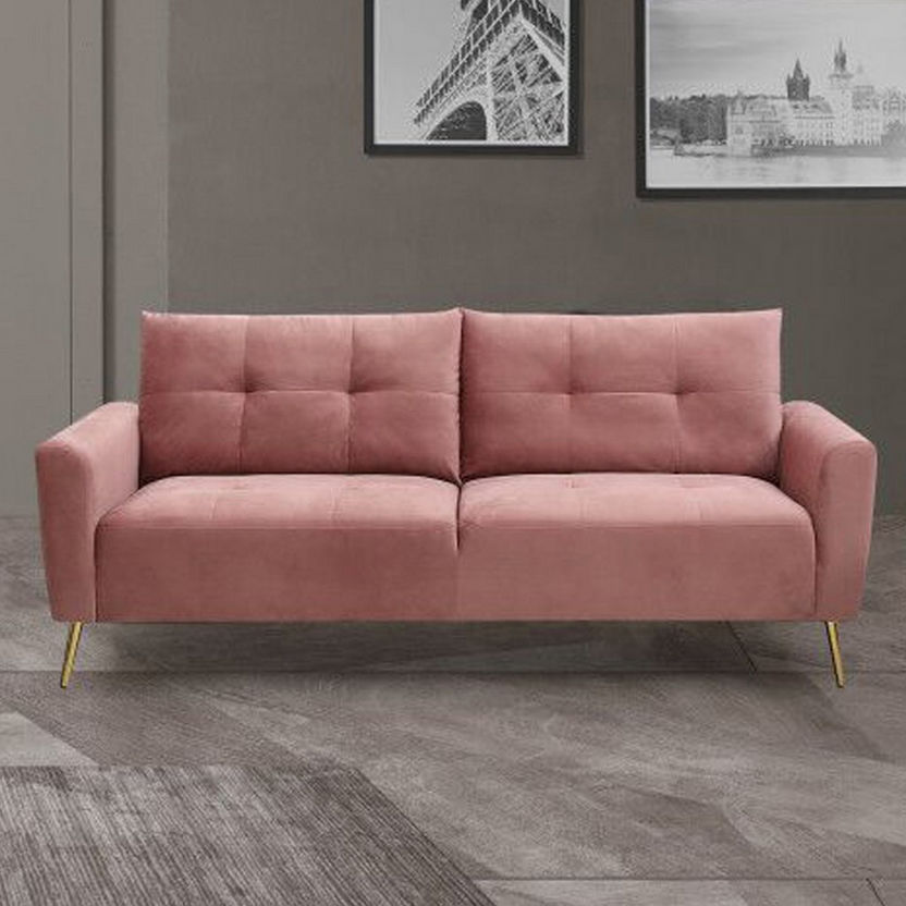 Turin 3-Seater Velvet Sofa-Sofas-image-0