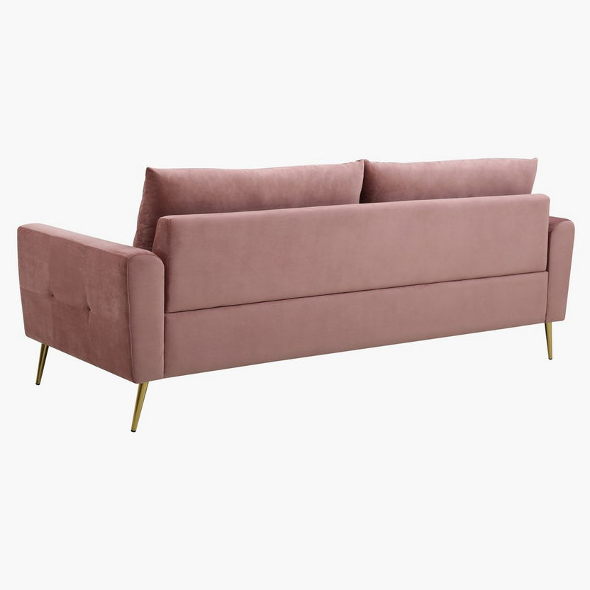 Turin 3-Seater Velvet Sofa-Sofas-image-3