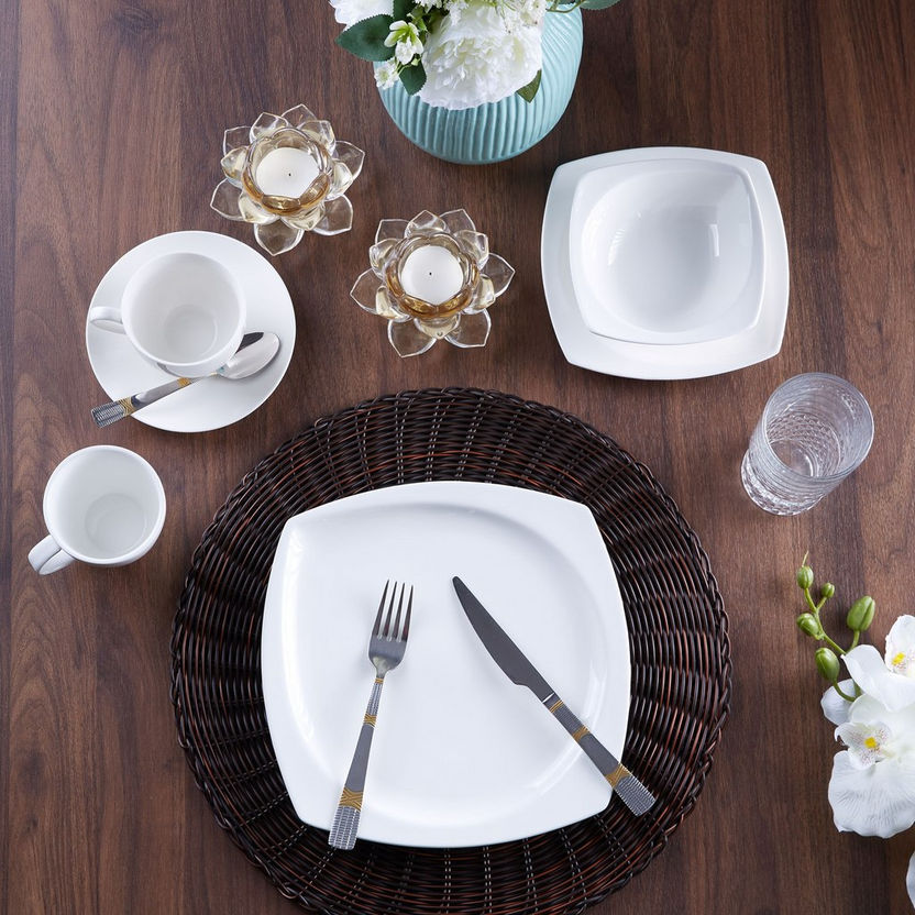 Feast Nevel Porcelain Dinner Plate - 25 cm-Crockery-image-3