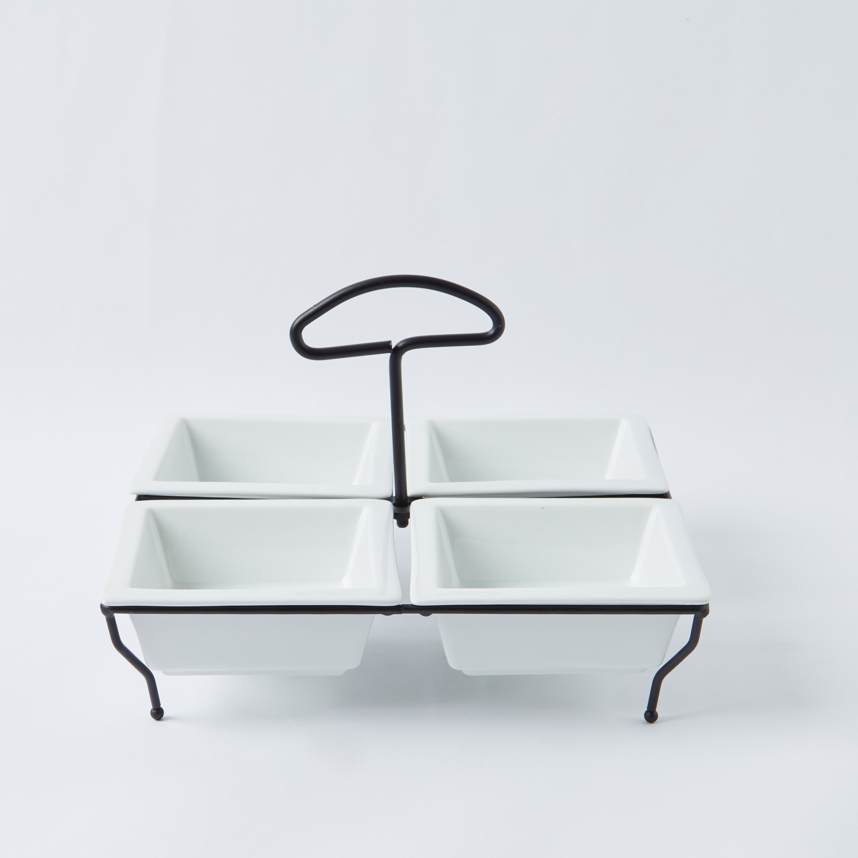 أوعية تقديم مربعة مع رف من ماديسون - طقم من 4 قطع -hbxdecorandfurnishings-tabletop-crockery-image-4