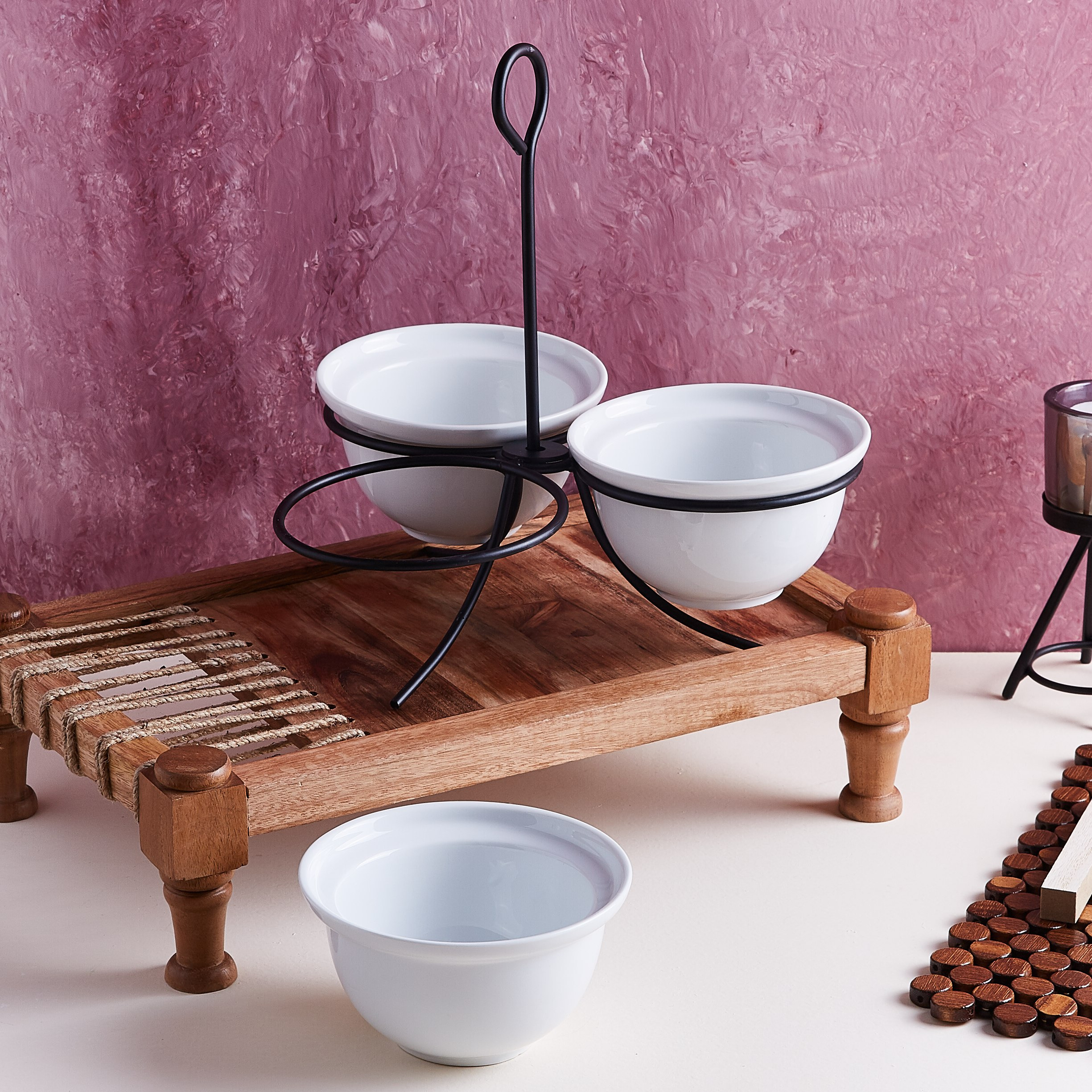 أوعية تقديم مستديرة مع رف من ماديسون - طقم من 3 قطع -hbxdecorandfurnishings-tabletop-crockery-image-2