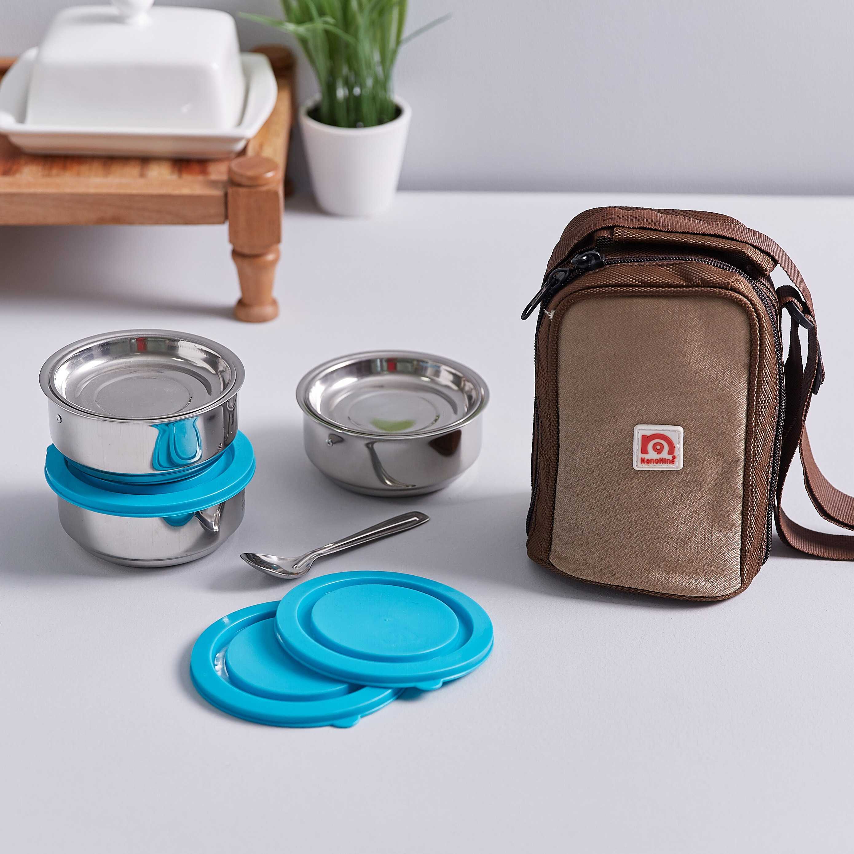 طقم غداء ستانليس ستيل بغطاء 3 قطع من إنديكت-hbxhomeware-kitchenware-lunchbagsandboxes-image-1