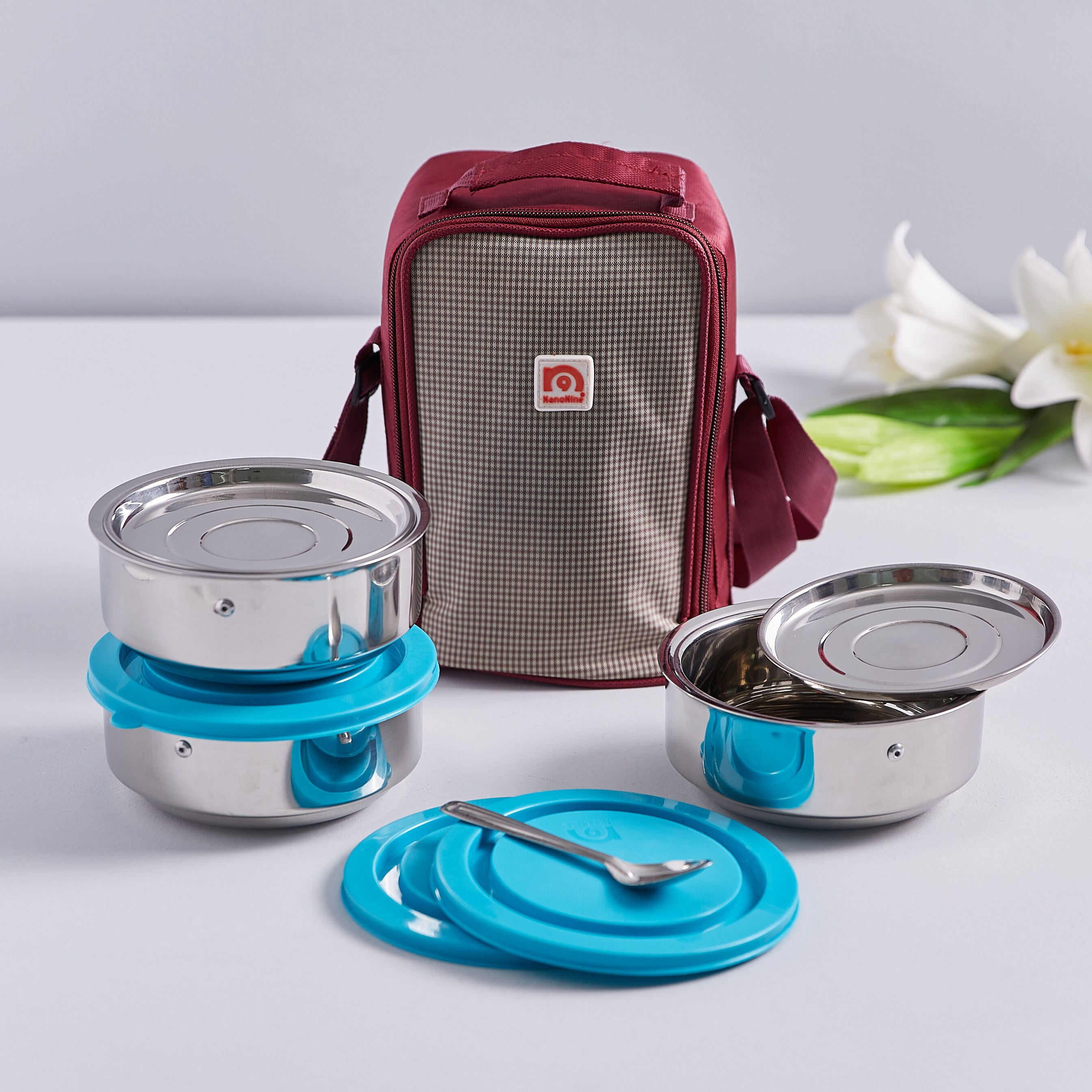 طقم غداء ستانليس ستيل بغطاء 3 قطع من إنديكت-hbxhomeware-hbxkitchen-image-1
