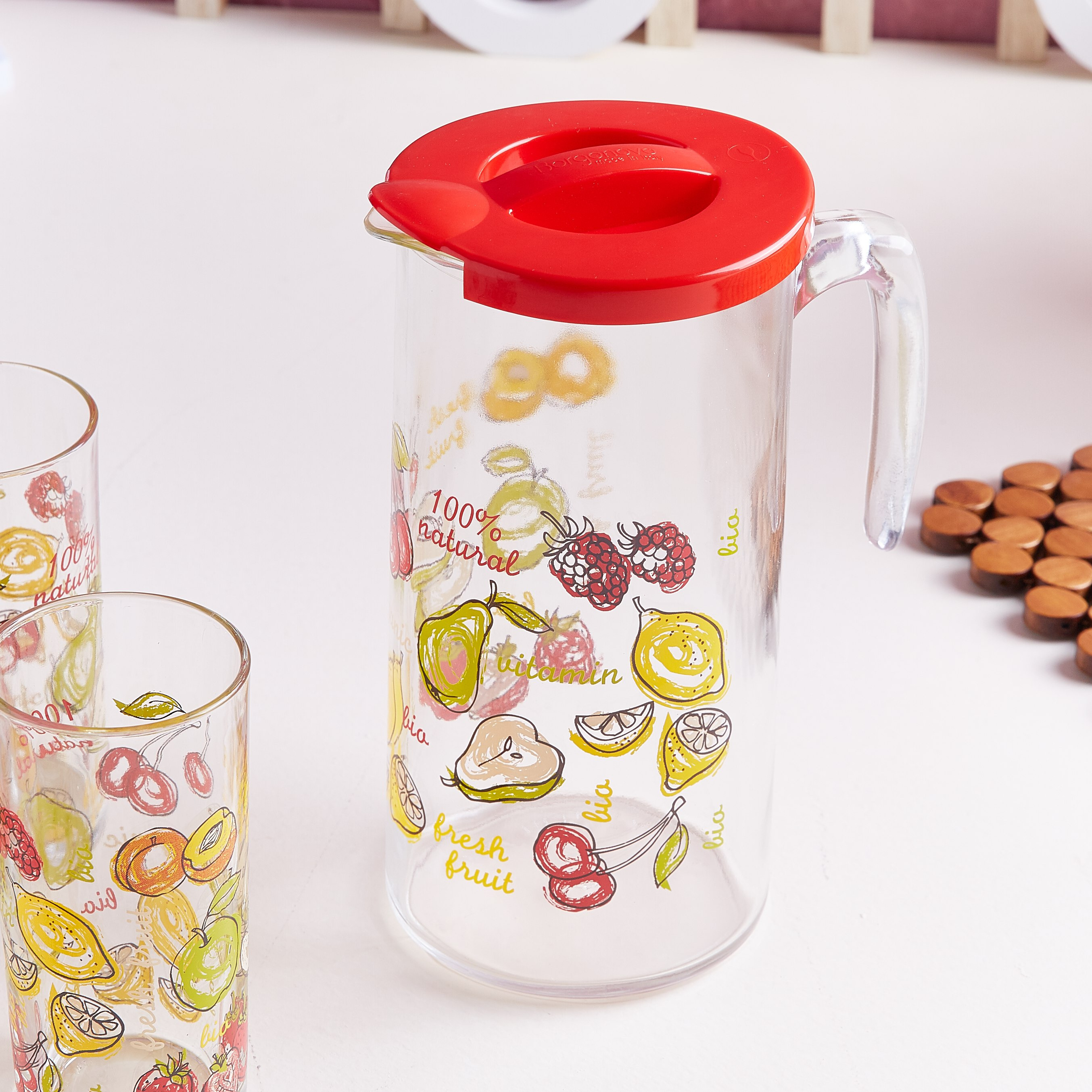 طقم أكواب مياة -7 قطع بطبعات مع إبريق من ديكفور - 420 مل-hbxhomeware-hbxkitchen-image-3