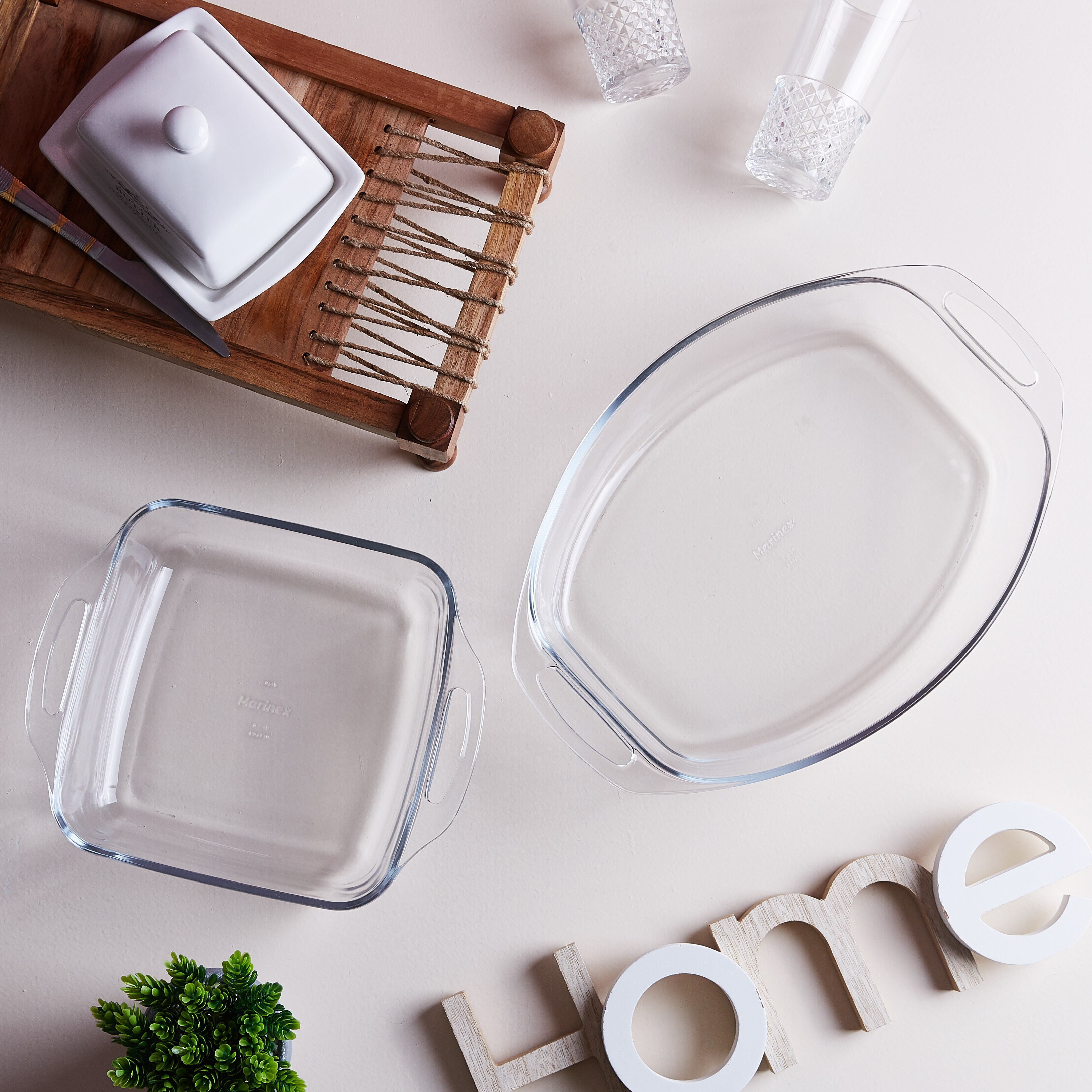 صحن خبز زجاج بيضاوي بمقبض من مارينكس - 4.2 لتر-hbxkitchen-bakeware-image-3