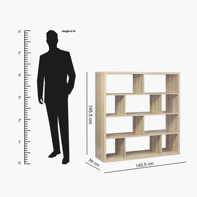 Halmstad 10-Cube Bookcase - 39x146x146 cm-Book Cases-image-3