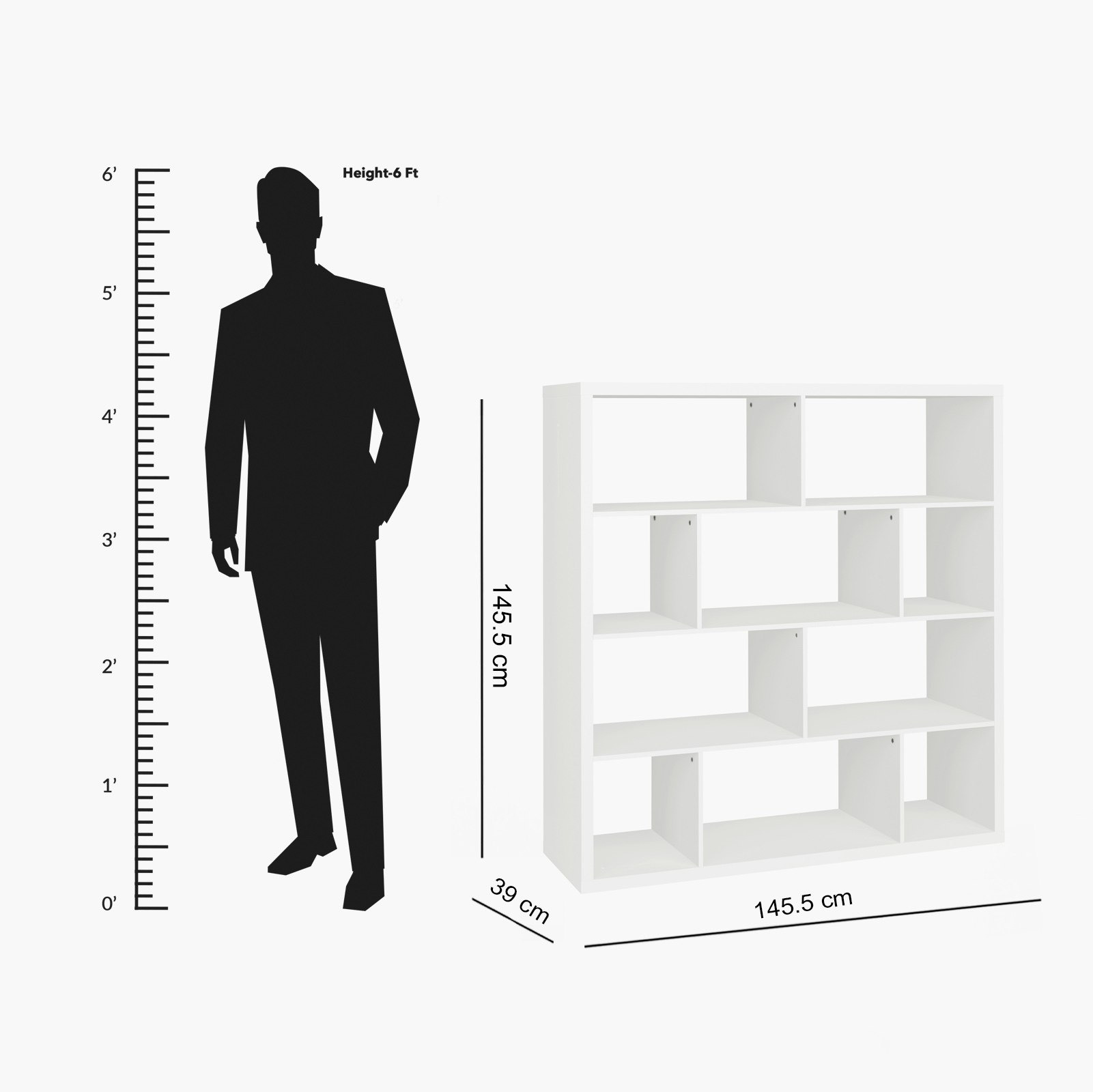 خزانة كتب بـ10 مكعّبات من هالمستاد - 39x146x146 سم-hbxfurniture-office-bookcases-image-5