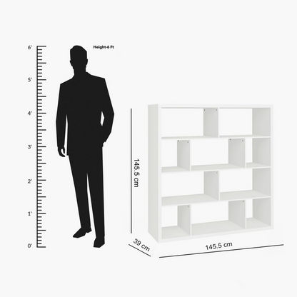 Halmstad 10-Cube Bookcase - 39x146x146 cm-Book Cases-image-4