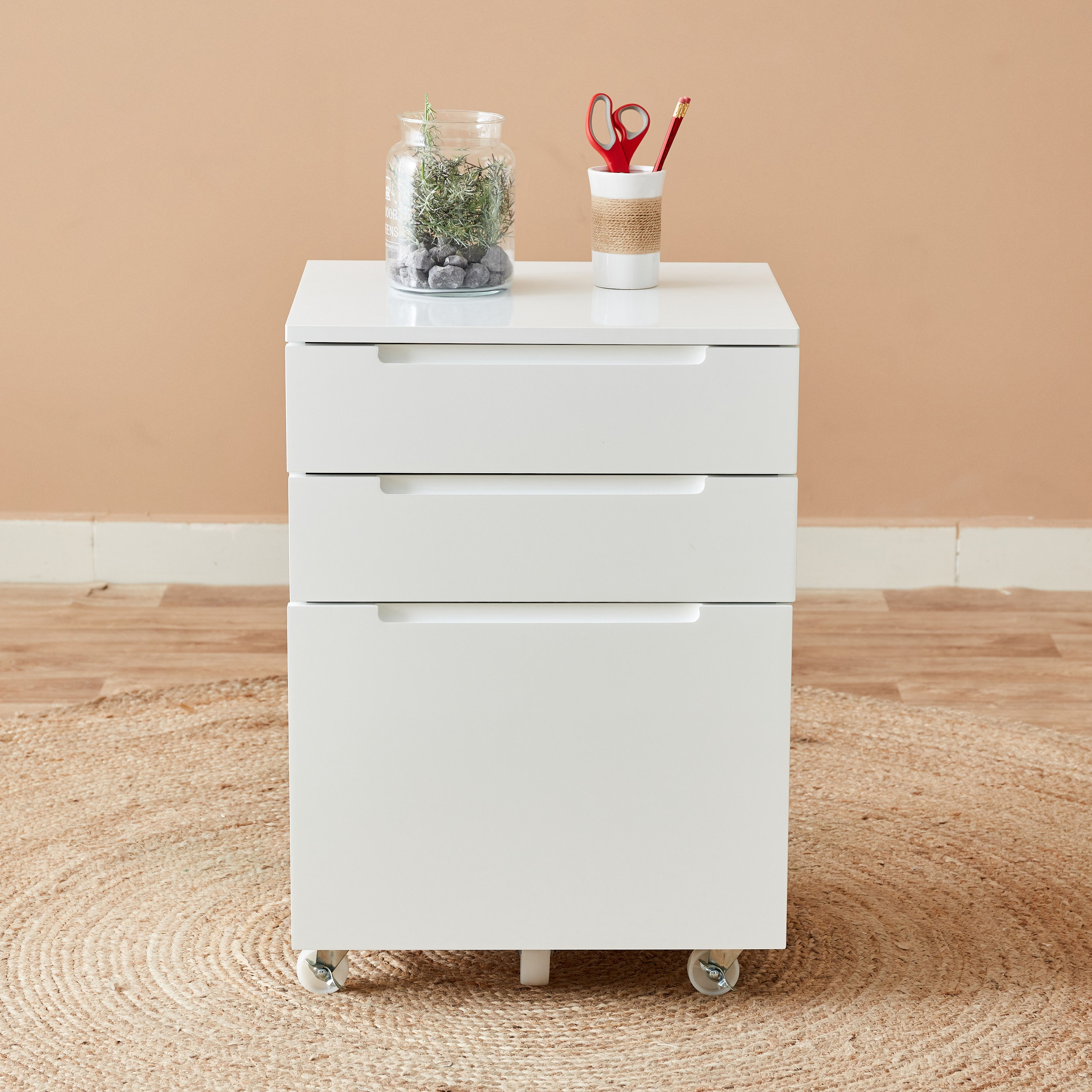 White 3 drawer file outlet cabinet