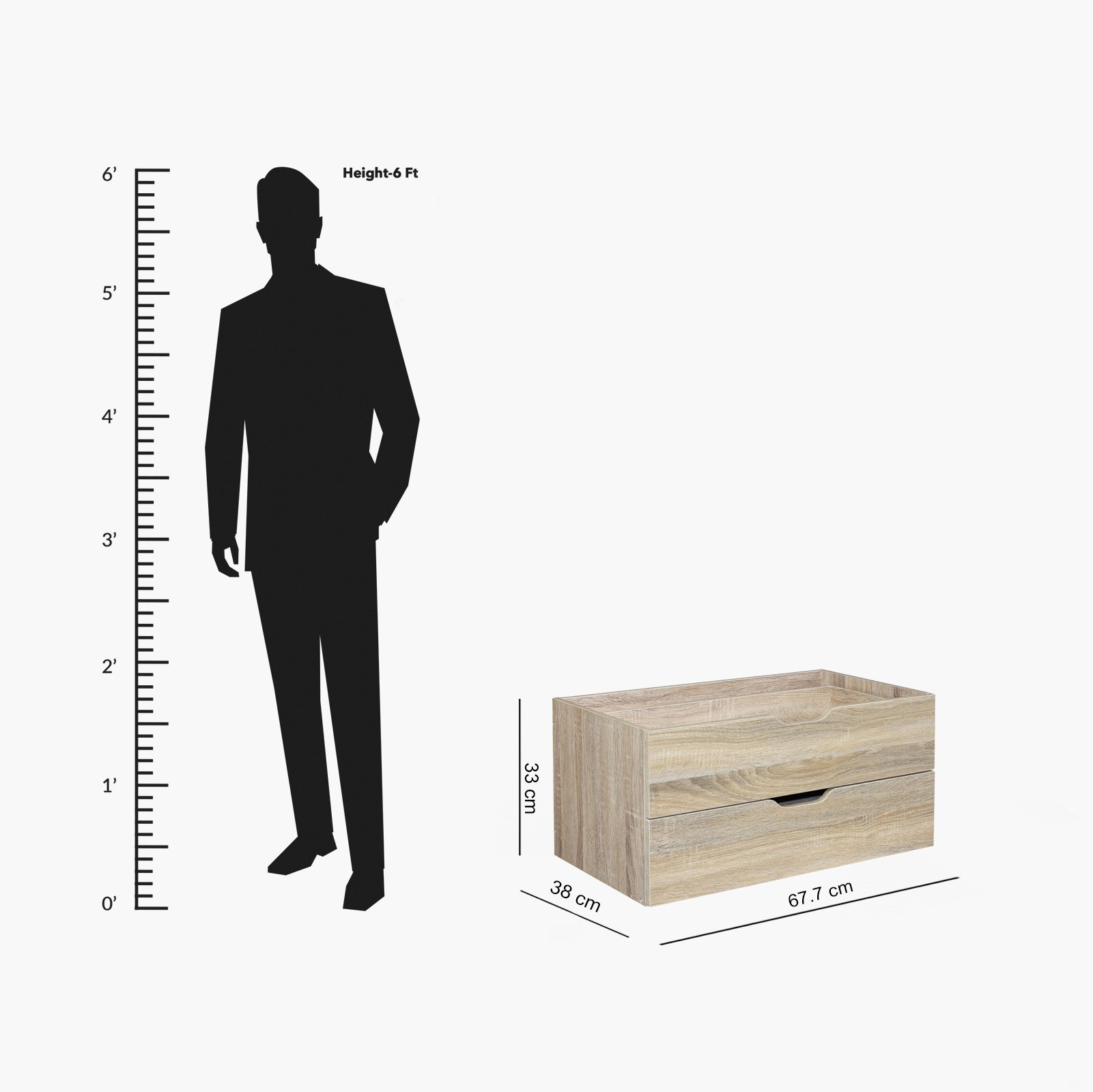 Halmstad 2-Drawer Insert - 38x68x33 cm-hbxfurniture-office-bookcases-image-5