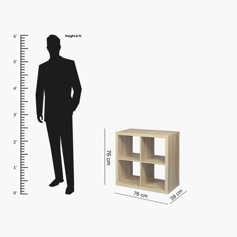Halmstad 4-Cube Bookcase - 39x76x76 cm-Book Cases-image-3