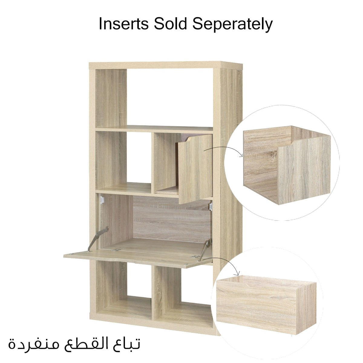 خزانة كتب 6 مكعّبات من هالمستاد - 39x76x146 سم-hbxfurniture-office-bookcases-image-3