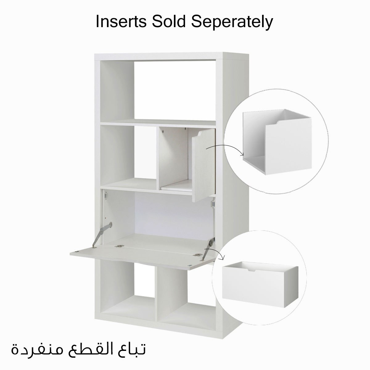 خزانة كتب 6 مكعّبات من هالمستاد - 39x76x146 سم-hbxfurniture-office-bookcases-image-3