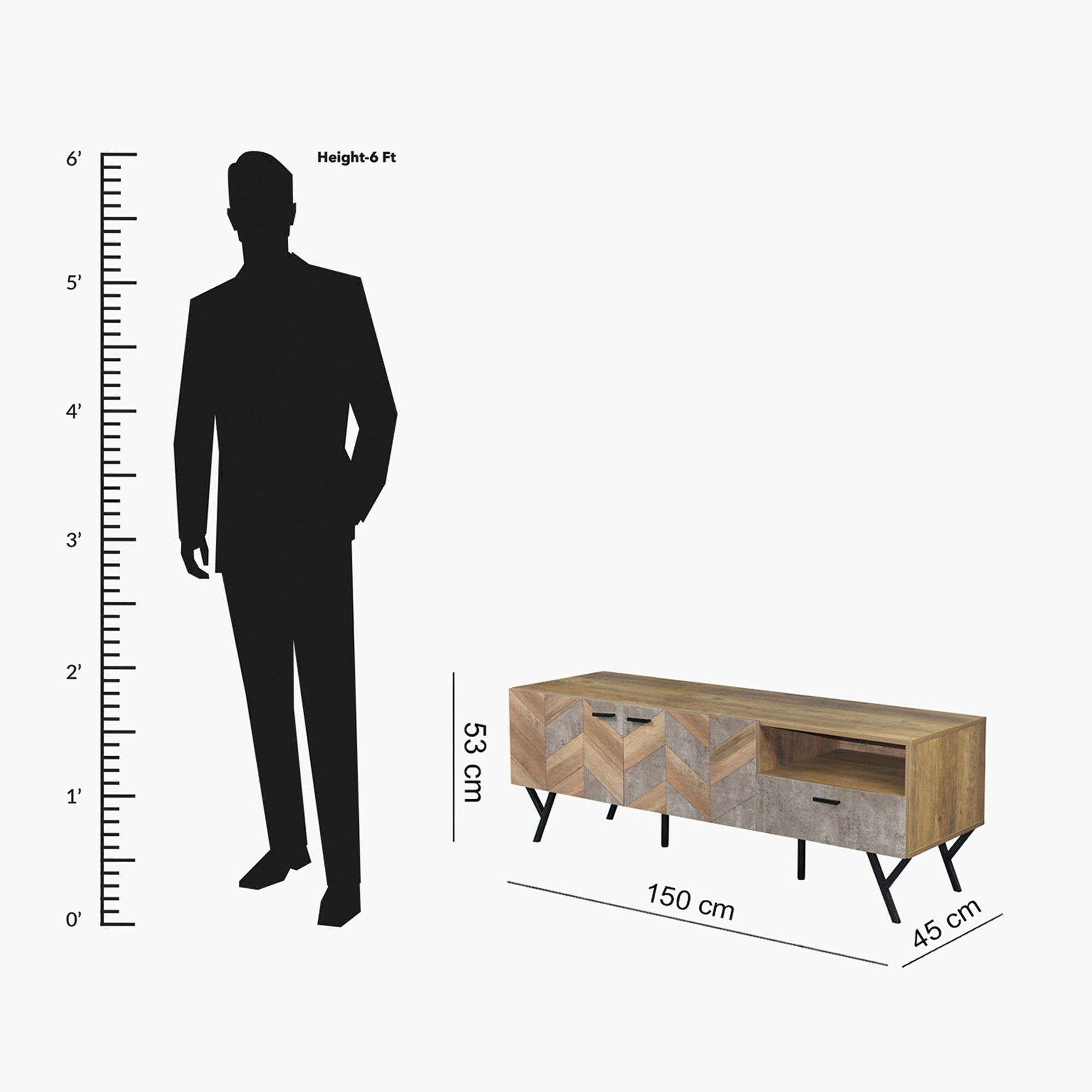 وحدة تلفزيون منخفضة بباب واحد للأجهزة حتى 60 بوصة من فيفيد-hbxlivingroom-mediaunitsandstorage-tvunits-image-6