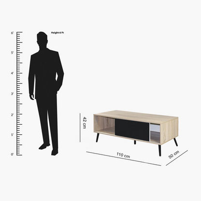 Bonn Coffee Table with Undershelf Storage and Reversible Door
