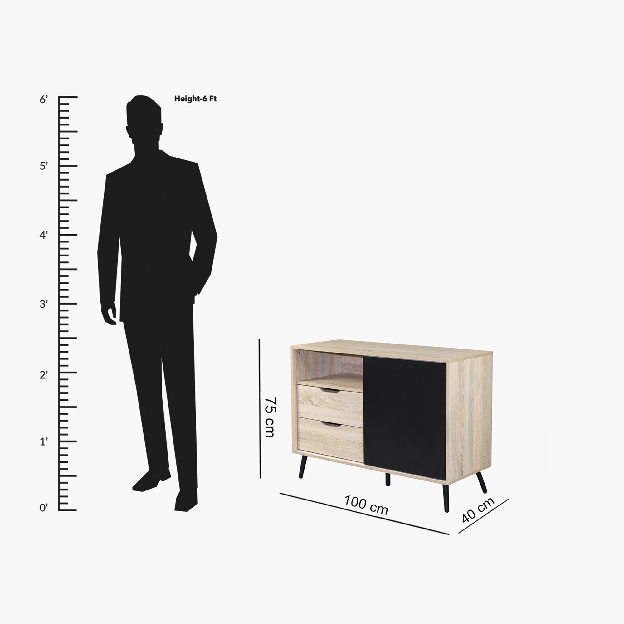 وحدة تخزين بثلاثة أدراج وباب يمكن استخدامه على الوجهين-hbxfurniture-diningroom-buffetsandsideboards-image-12