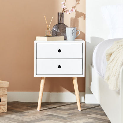 Turku End Table with 2 Drawers