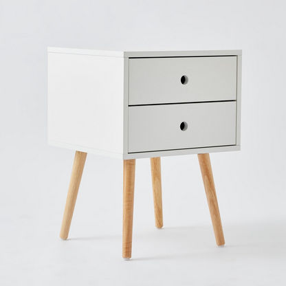 Turku End Table with 2 Drawers
