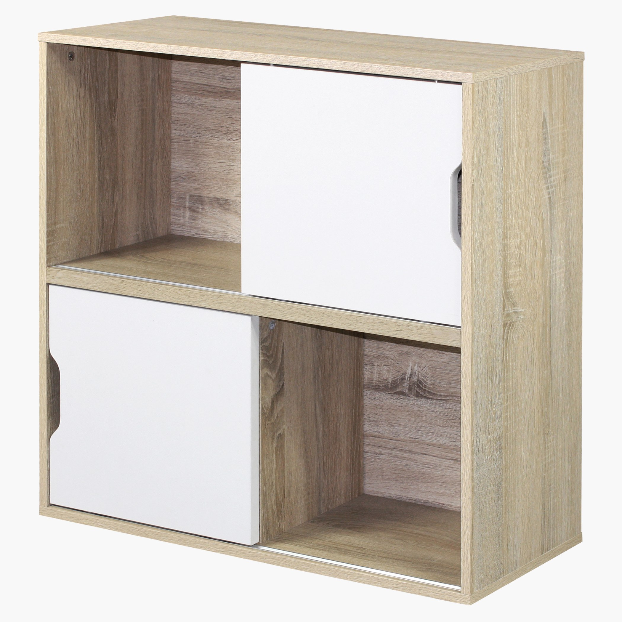 وحدة تخزين بـ4 أرفف وبابين قابلين للعكس من زيوريخ - 30x78x78 سم-hbxfurniture-office-bookcases-image-1