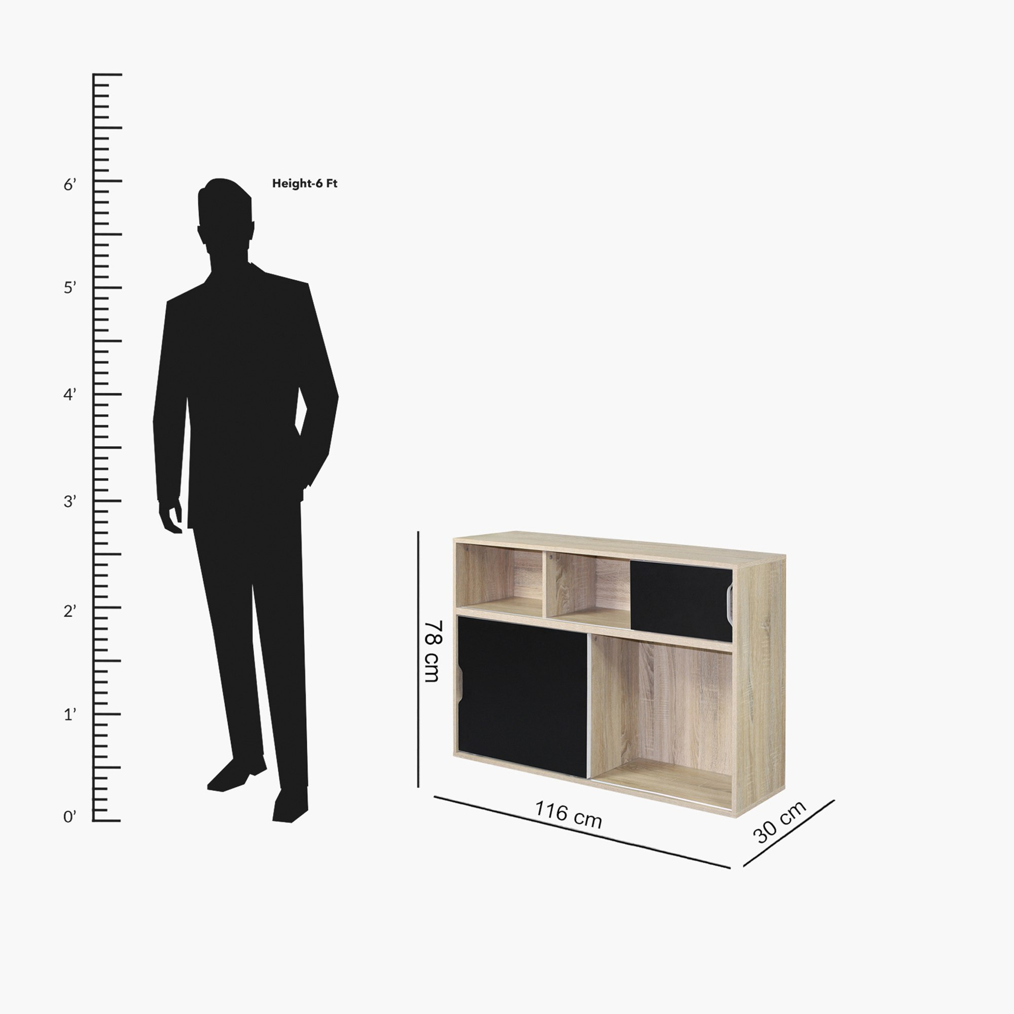 Zurich 5-Shelf Storage Unit with 2 Reversible Doors - 30x116x78 cm-PROMO_HB_SA_HBX10_TH1000_NEW_031025-image-9
