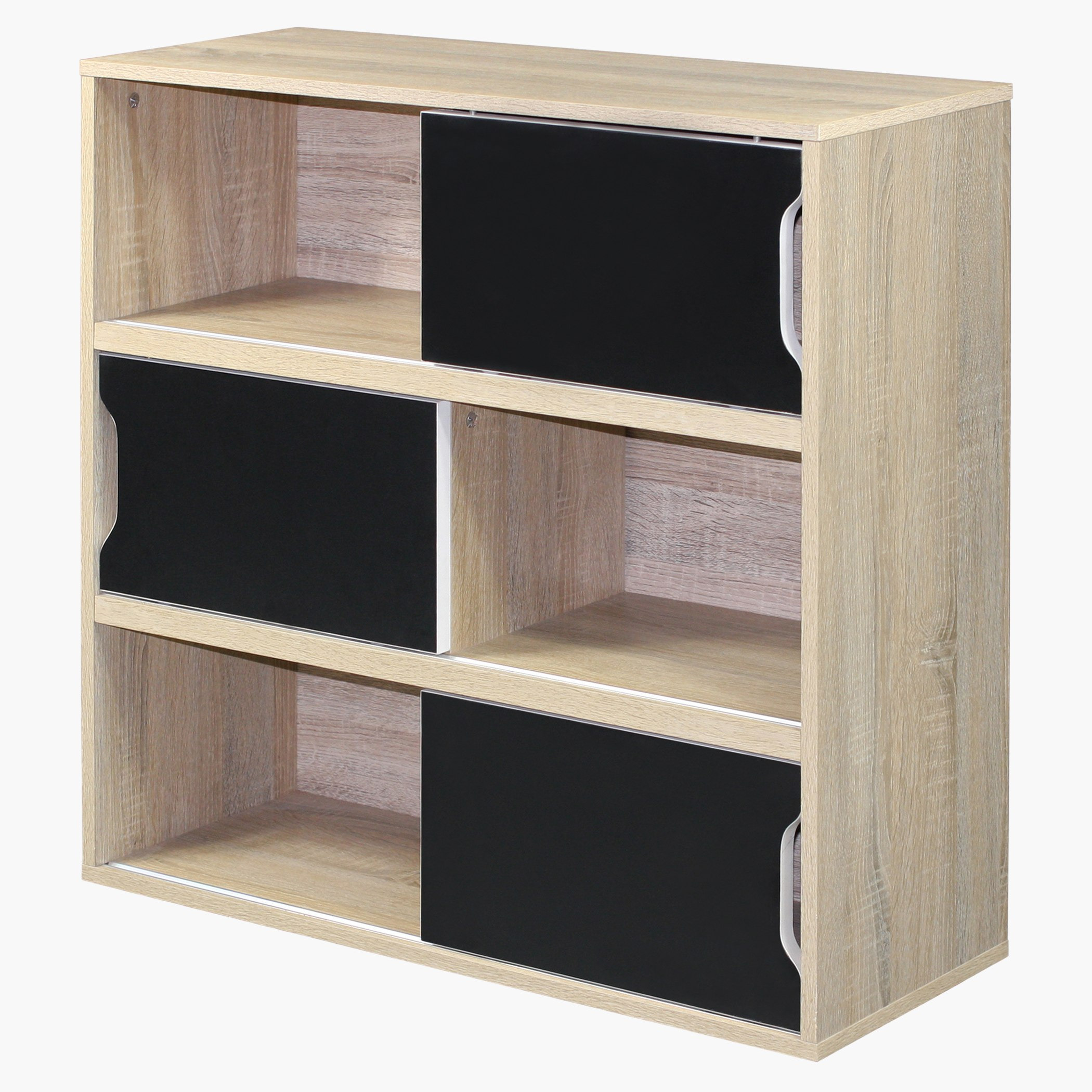 وحدة تخزين بـ6 أرفف وأبواب قابلة للعكس من زيورخ -  30x78x78 سم-hbxfurniture-office-bookcases-image-1