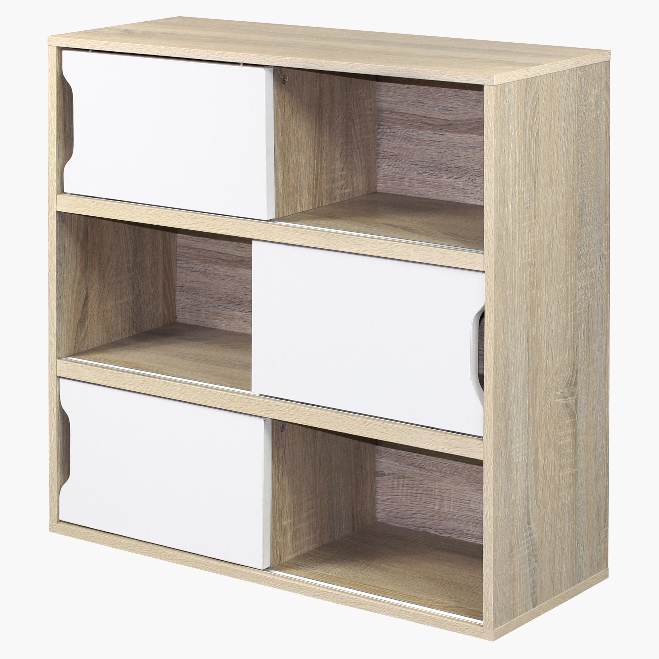 وحدة تخزين بـ6 أرفف وأبواب قابلة للعكس من زيورخ -  30x78x78 سم-hbxfurniture-office-bookcases-image-2