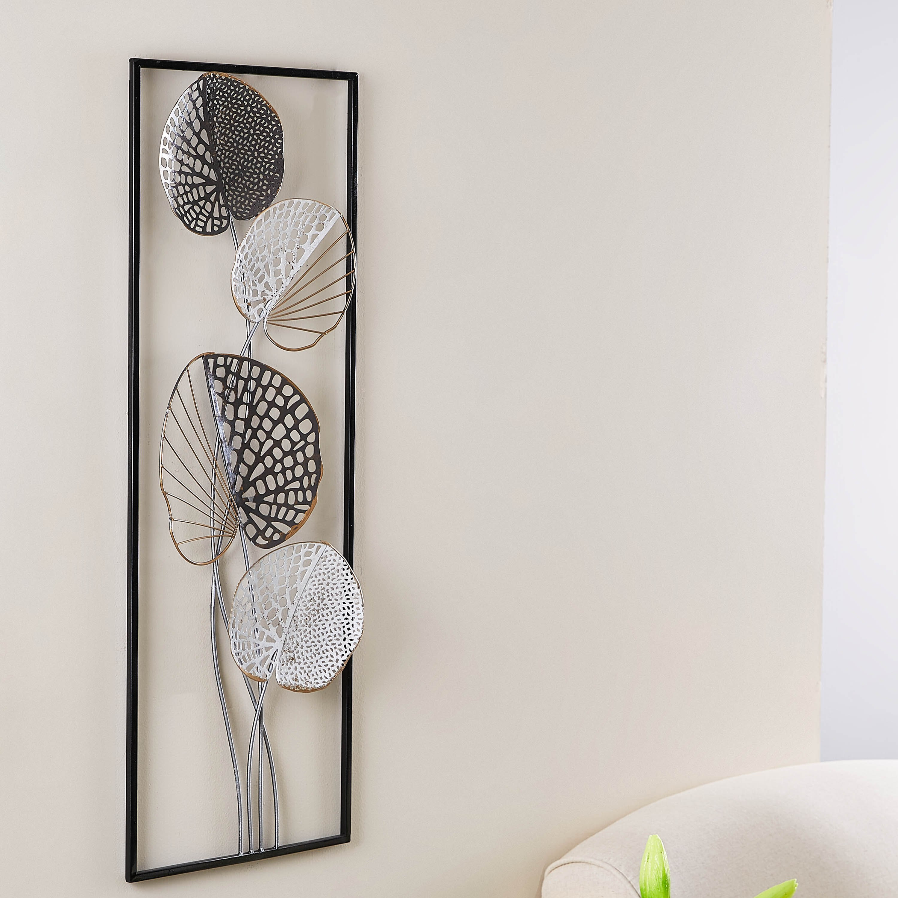 Feuilles Metallic Wall Decor-hbxlivingroom-walldecor-wallart-image-2