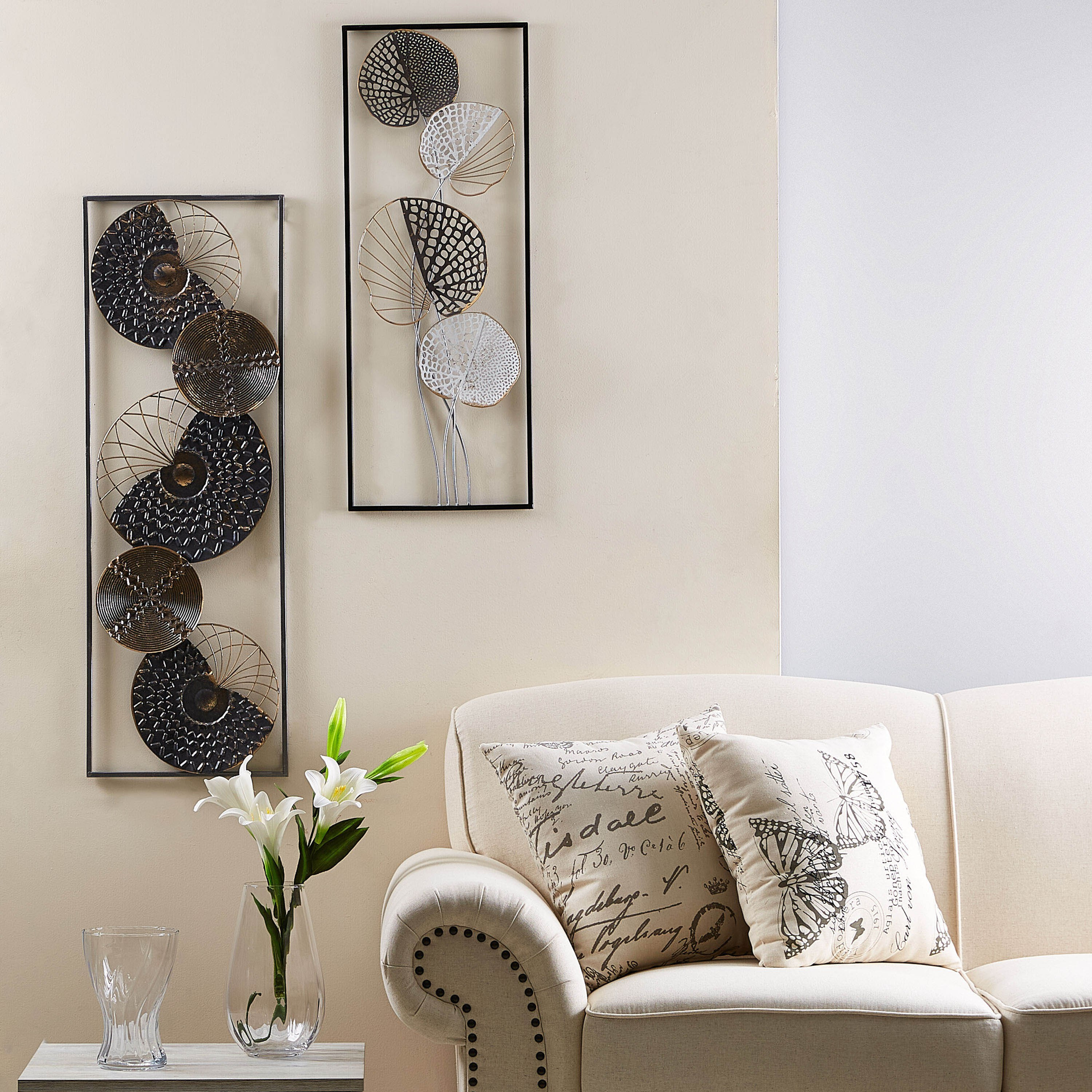 Feuilles Metallic Wall Decor-hbxlivingroom-walldecor-wallart-image-4