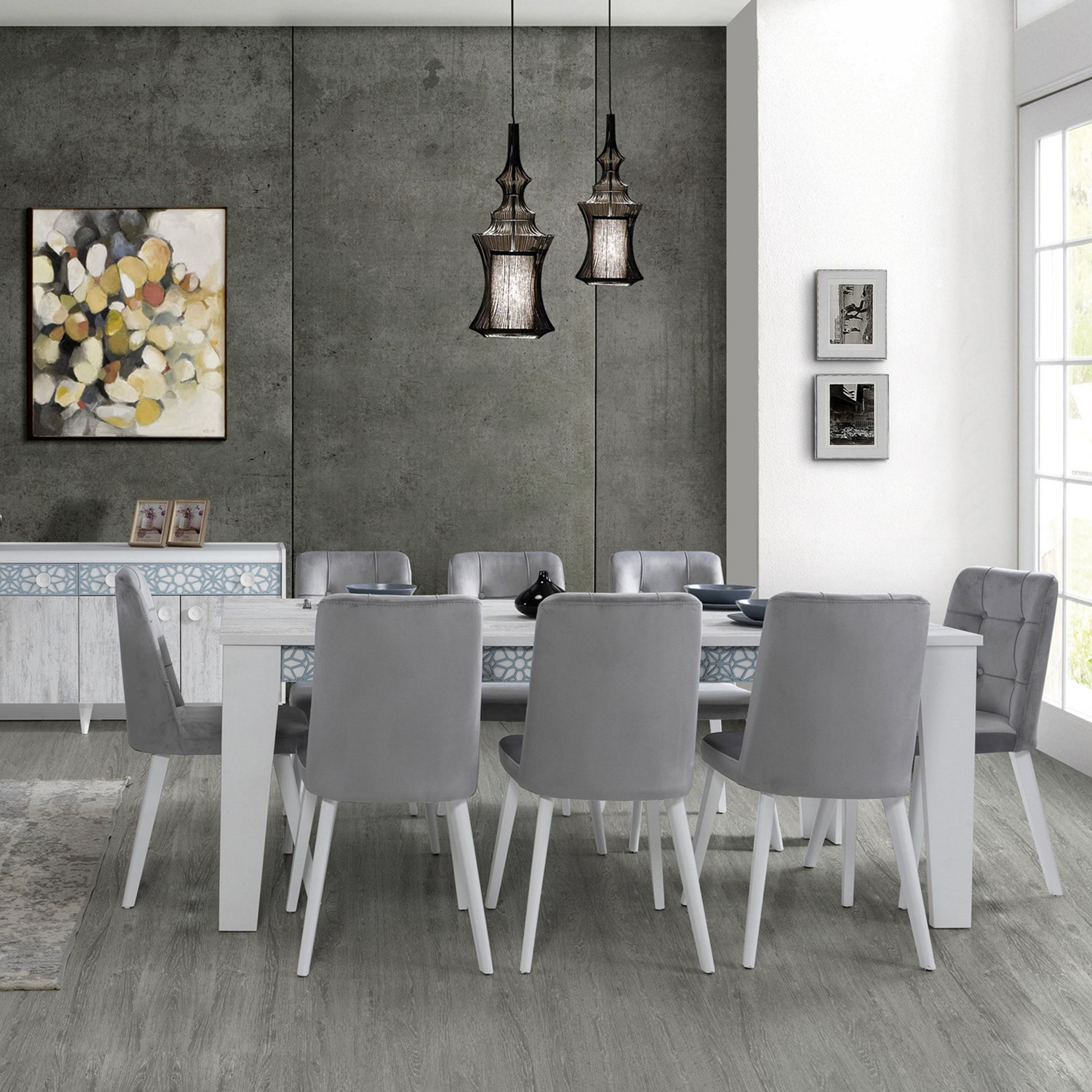 طقم طاولة سفرة 8 مقاعد من كازابلانكا-hbxfurniture-diningtablesandsets-diningsets-eightseater-image-3
