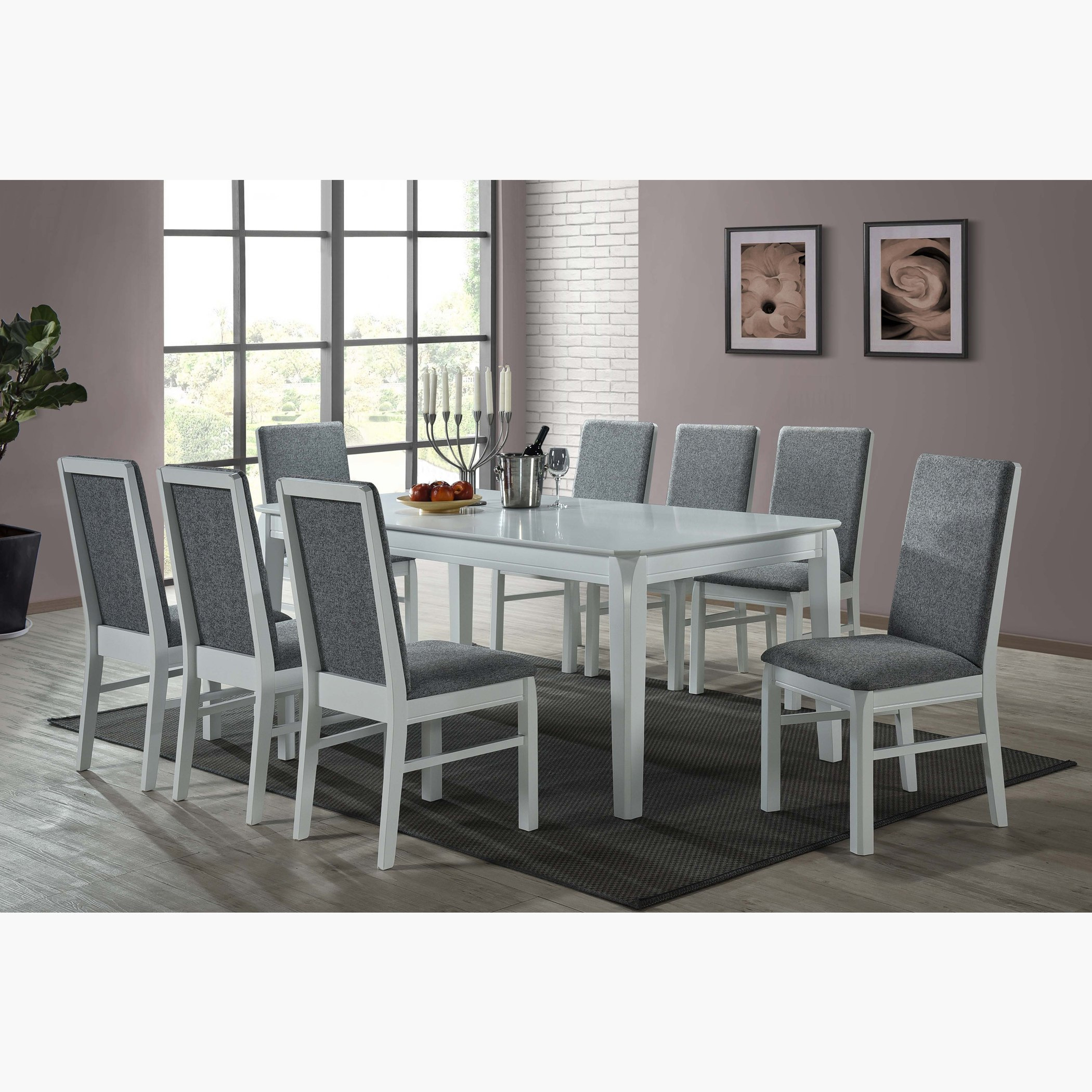 طقم طاولة سفرة بـ8 مقاعد من هامستاد-hbxfurniture-diningtablesandsets-diningsets-eightseater-image-1