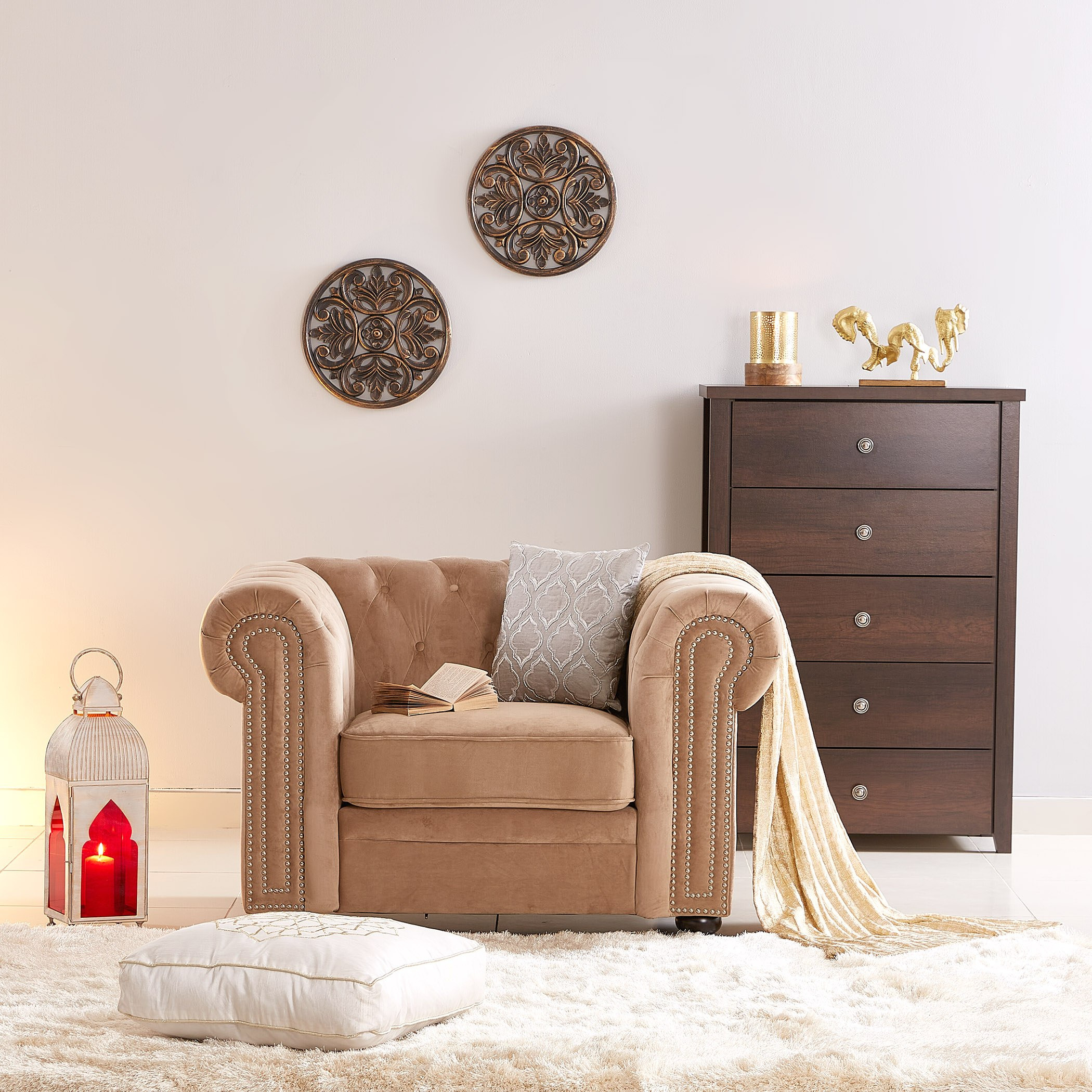 Livia Engraved Round Wall Panel-hbxdiningroom-walldecor-wallart-image-4