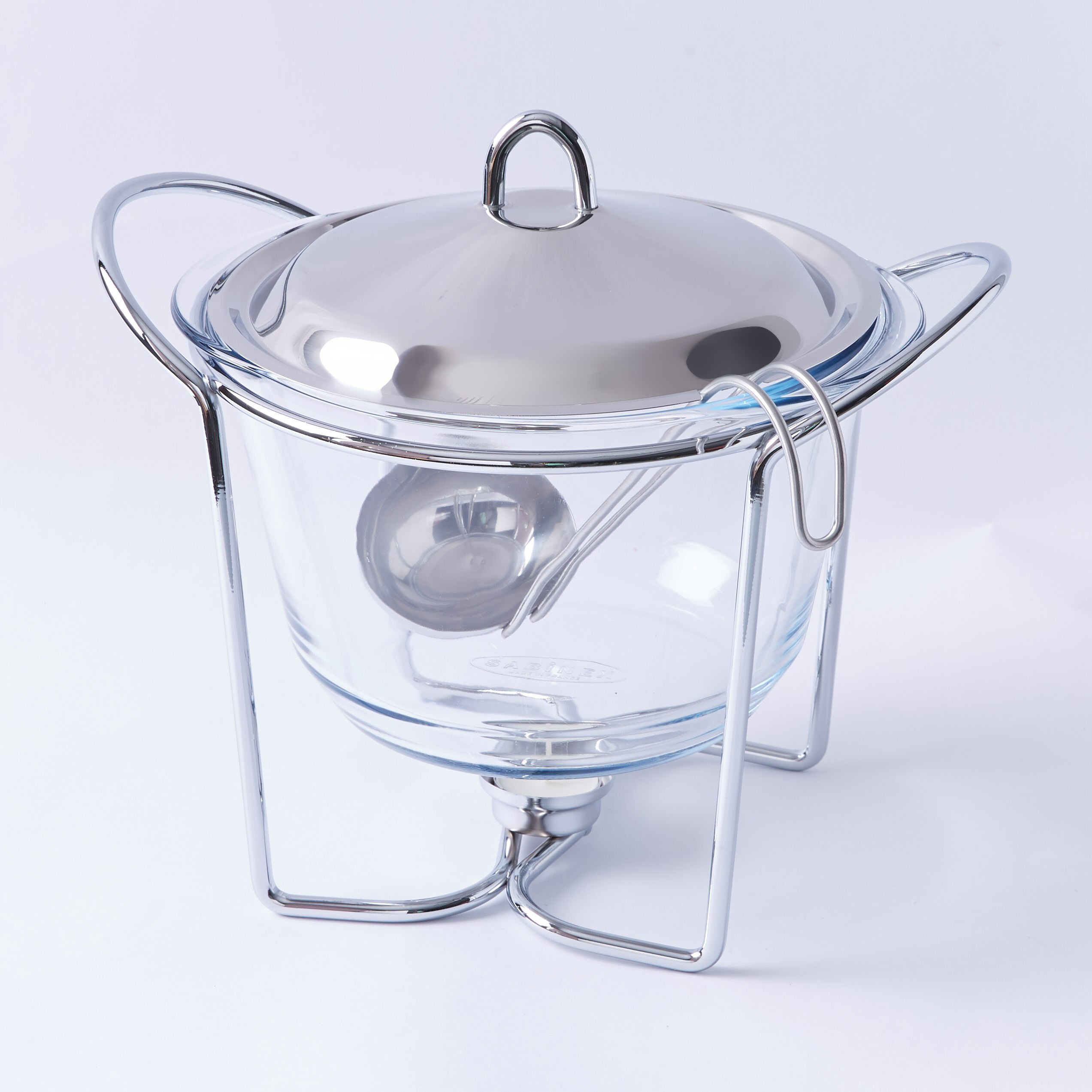 Chef Inox Glass Soup Warmer with Ladle - 4 L-hbxdecorandfurnishings-tabletop-serveware-image-5