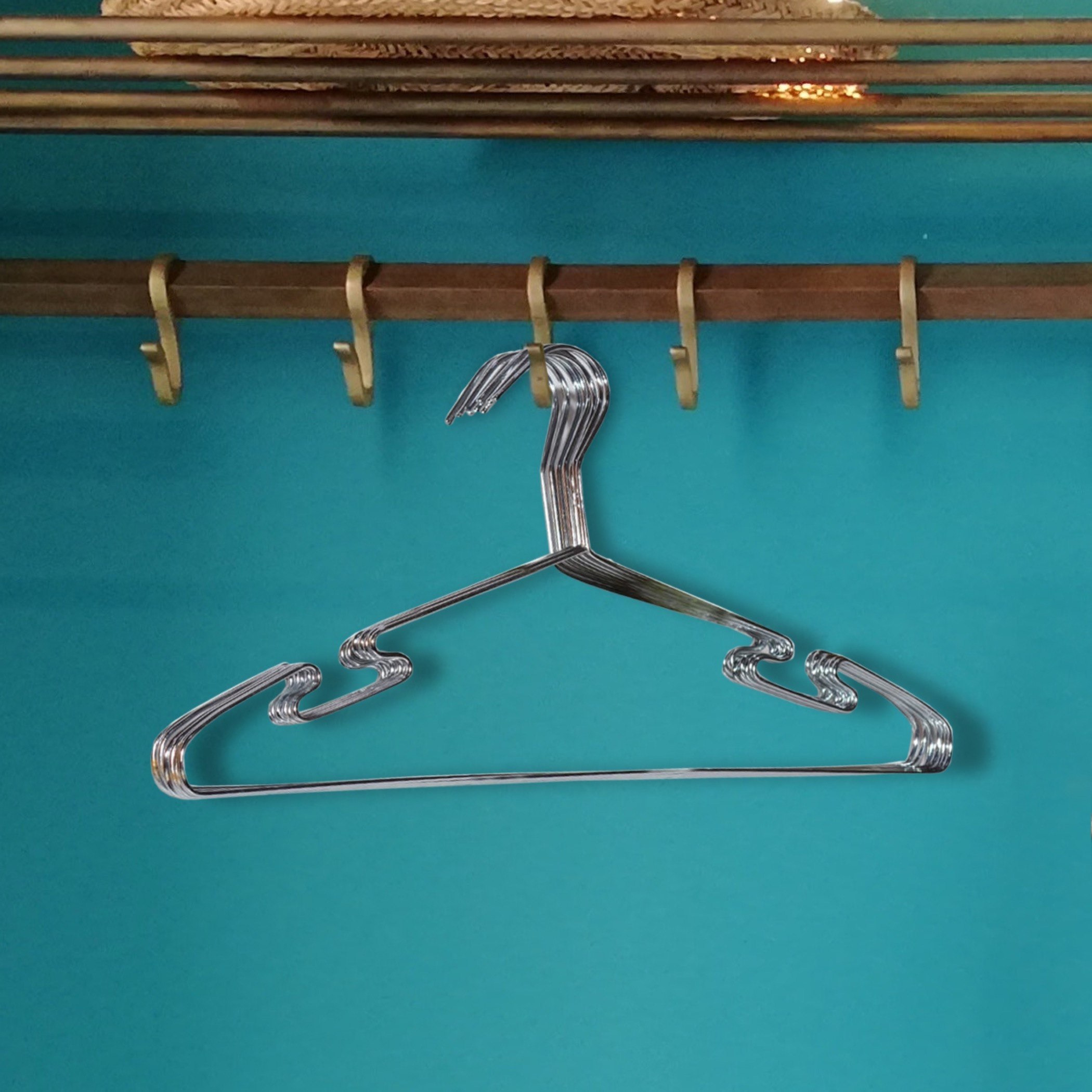علّاقة معدنية - طقم من 10 قطع-hbxhomeware-bathandlaundry-clothesdryingracks-image-1
