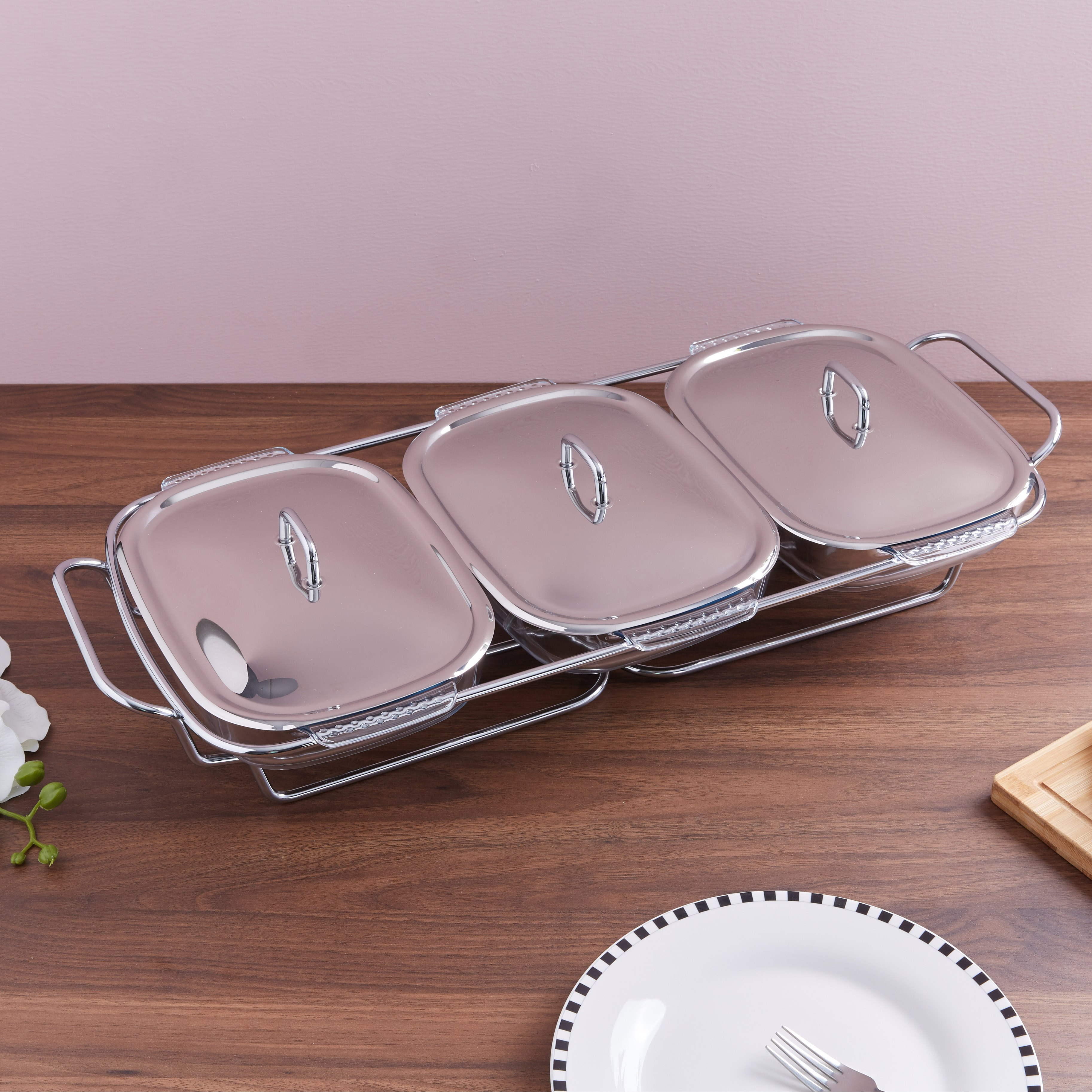 Springs Rectangular Food Warmer - 1.5 L-hbxdecorandfurnishings-tabletop-serveware-image-1