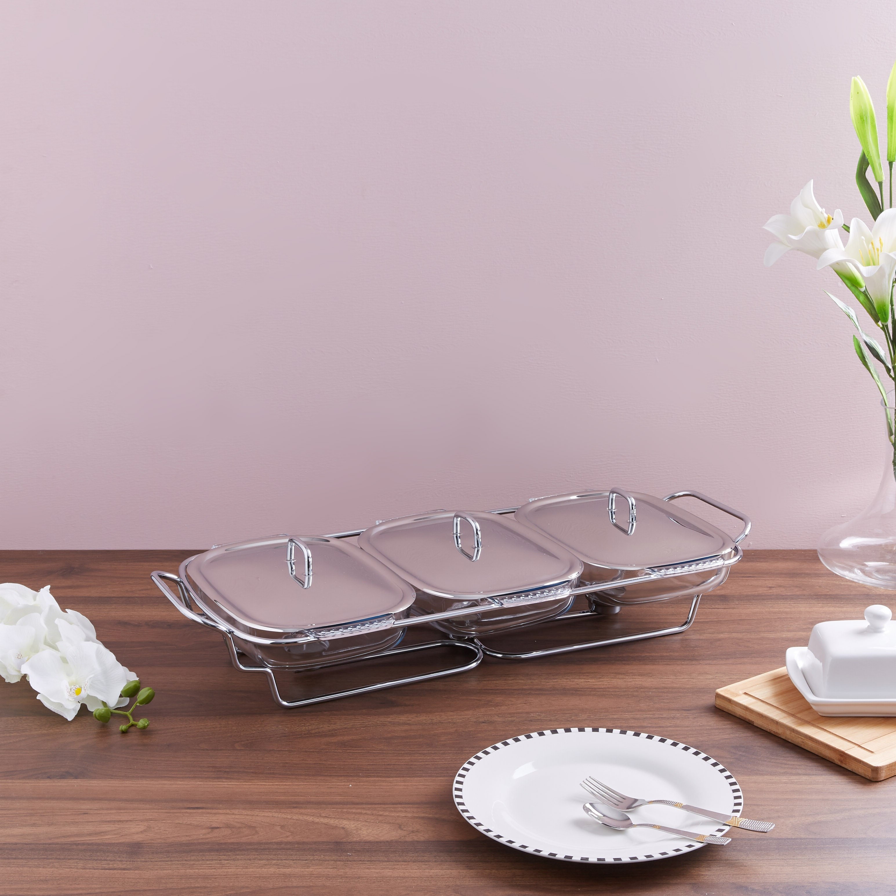 Springs Rectangular Food Warmer - 1.5 L-hbxdecorandfurnishings-tabletop-serveware-image-5