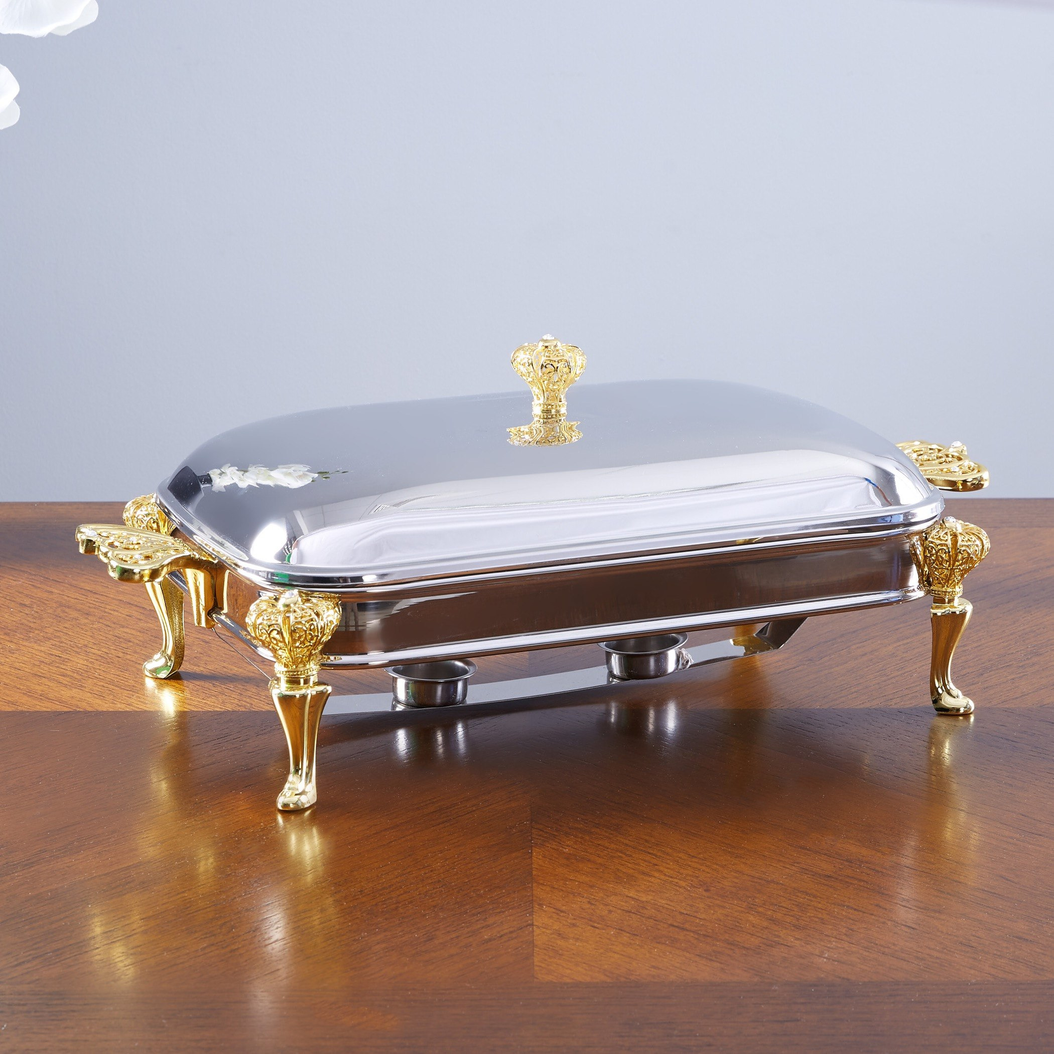 سخّان طعام بأرجل ذهبيّة من سبرينجس - 3 لتر-hbxdecorandfurnishings-tabletop-serveware-image-1