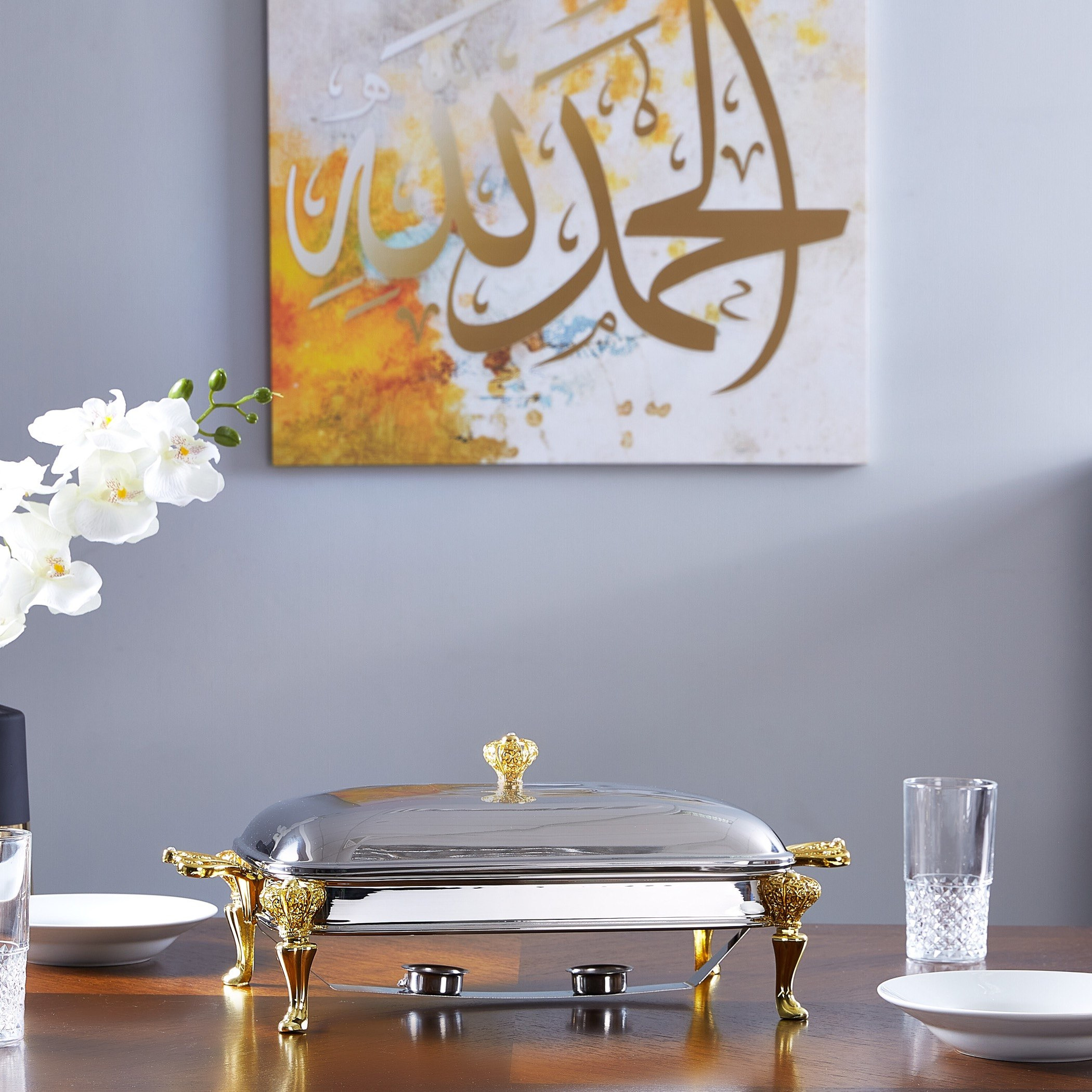 سخّان طعام بأرجل ذهبيّة من سبرينجس - 3 لتر-hbxdecorandfurnishings-tabletop-serveware-image-6