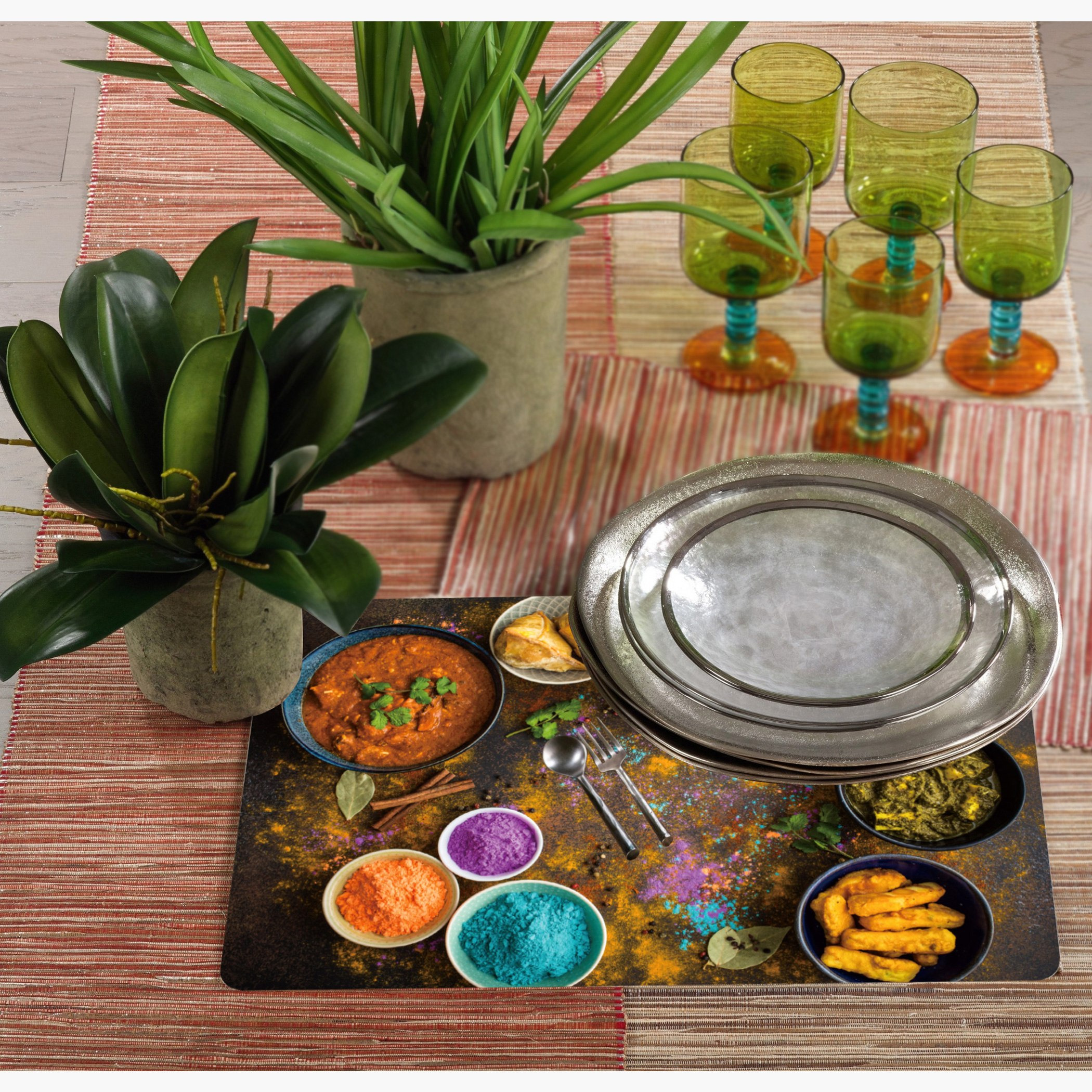 لبادات صحون وواقيات طاولة من ويلسون بارادايس- طقم من 12 قطعة-hbxdecorandfurnishings-homefurnishings-tablelinens-image-1