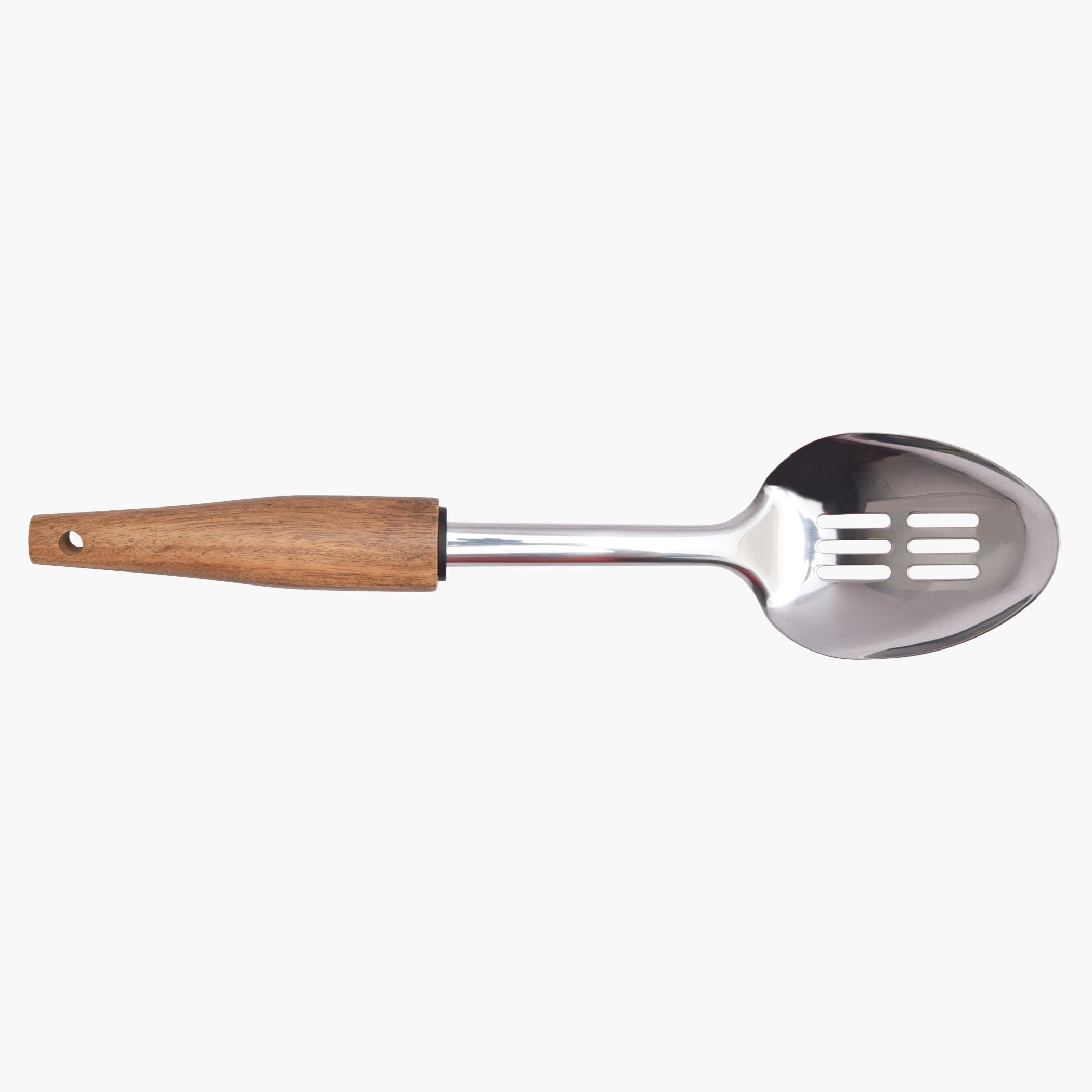 ملعقة تقديم ستانلس ستيل بفتحات ومقبض خشبي-hbxhomeware-hbxkitchen-image-2