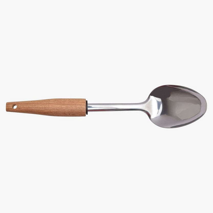Natural Life Serving Spoon with Acacia Wood Handle-Kitchen Tools and Utensils-image-1