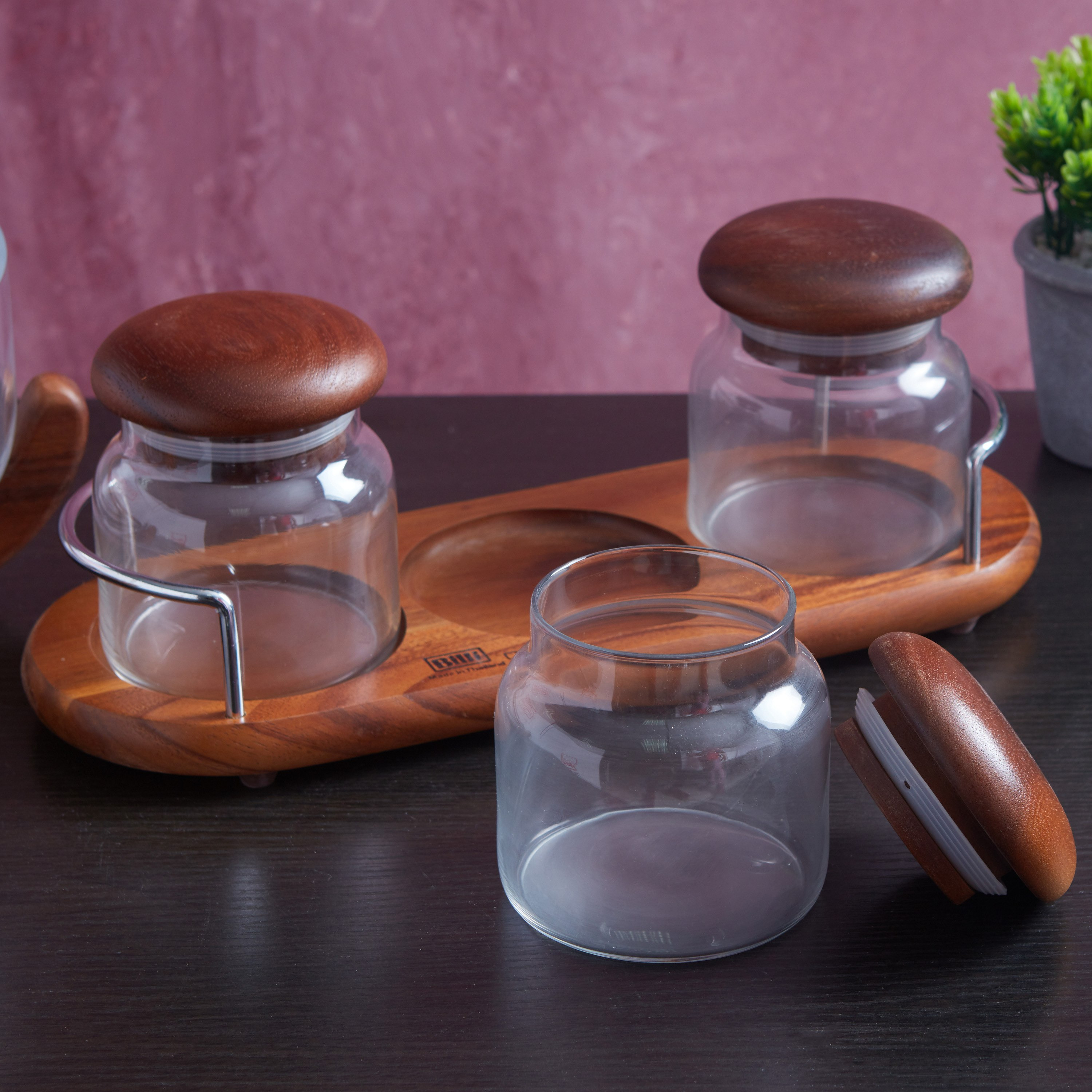 طقم حاويات زجاجيّة مع حامل من بيلي - 4 قطع-hbxhomeware-hbxkitchen-image-2