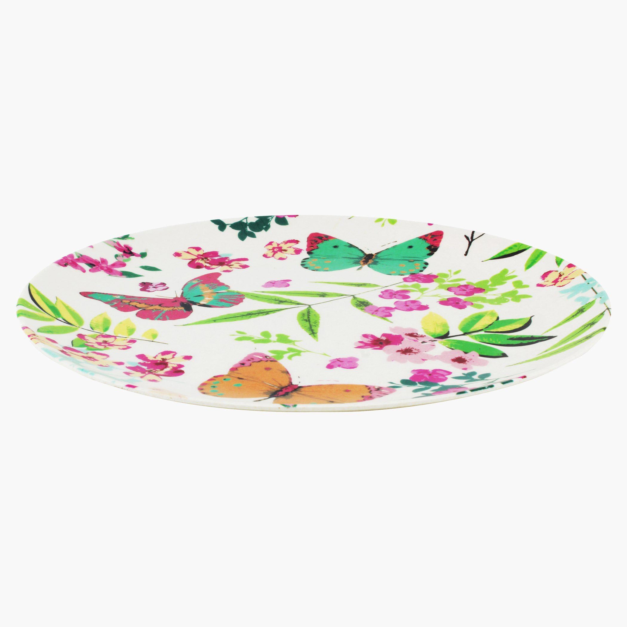 صحن عشاء بتصميم فراشة من ألياف البامبو - 25 سم-hbxdecorandfurnishings-tabletop-crockery-image-1