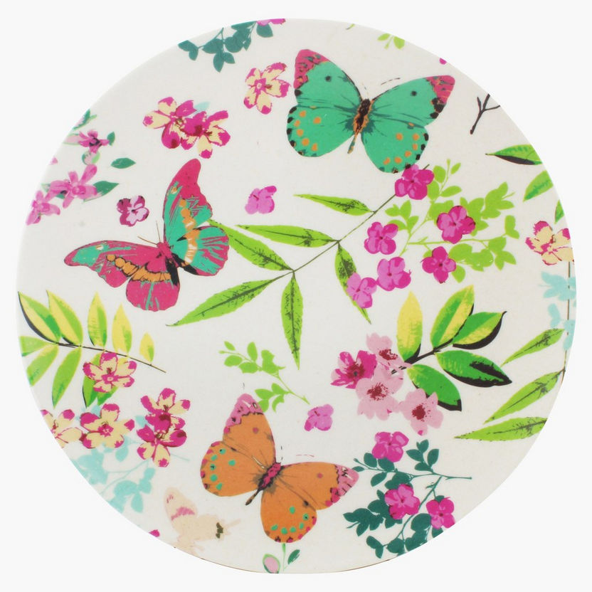 Bamboo Fiber Butterfly Dinner Plate - 25 cm-Crockery-image-1