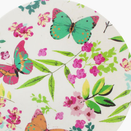 Bamboo Fiber Butterfly Dinner Plate - 25 cms