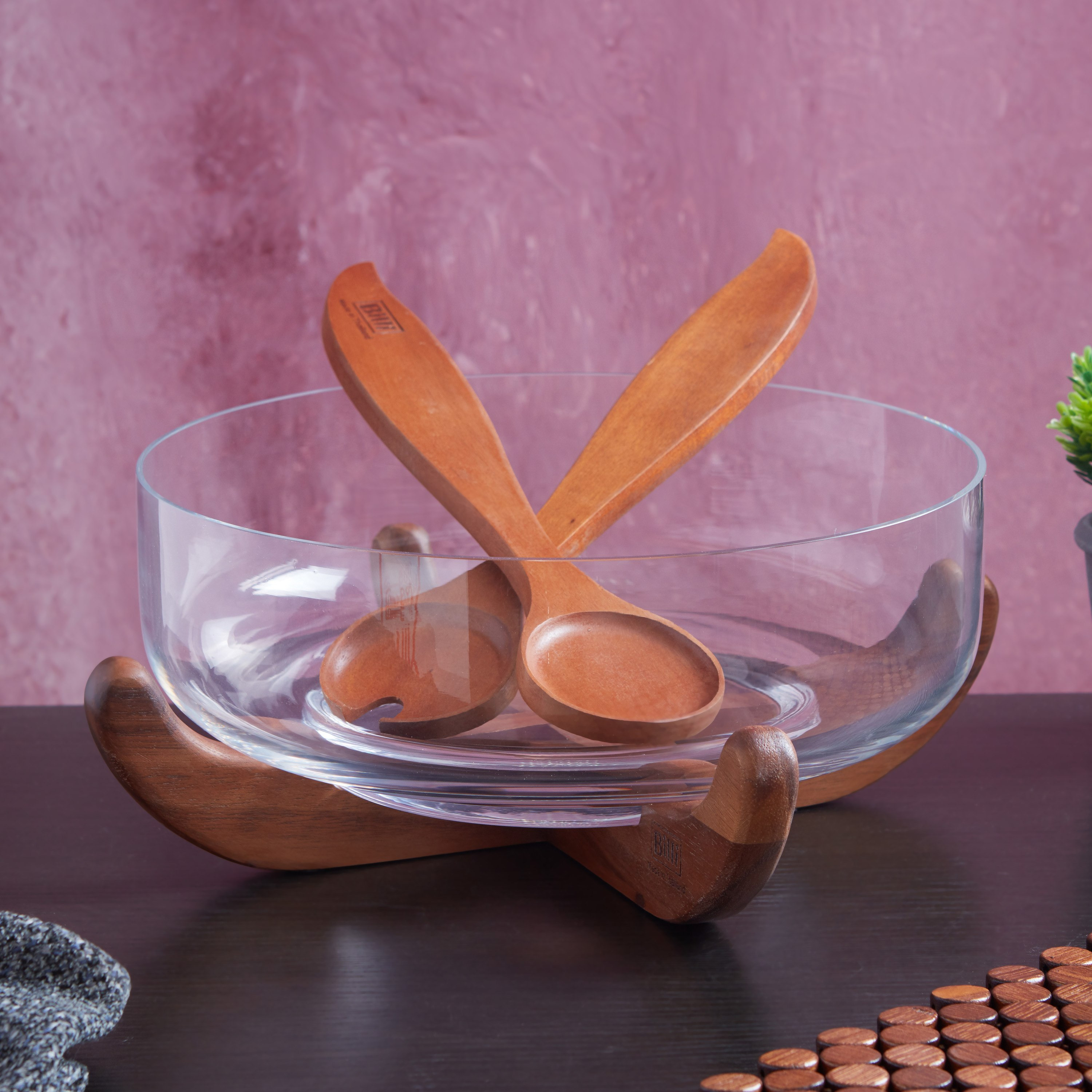 طقم صحون سلطة 4 قطع جامبو خشبية من بيلي-hbxdecorandfurnishings-tabletop-serveware-image-1