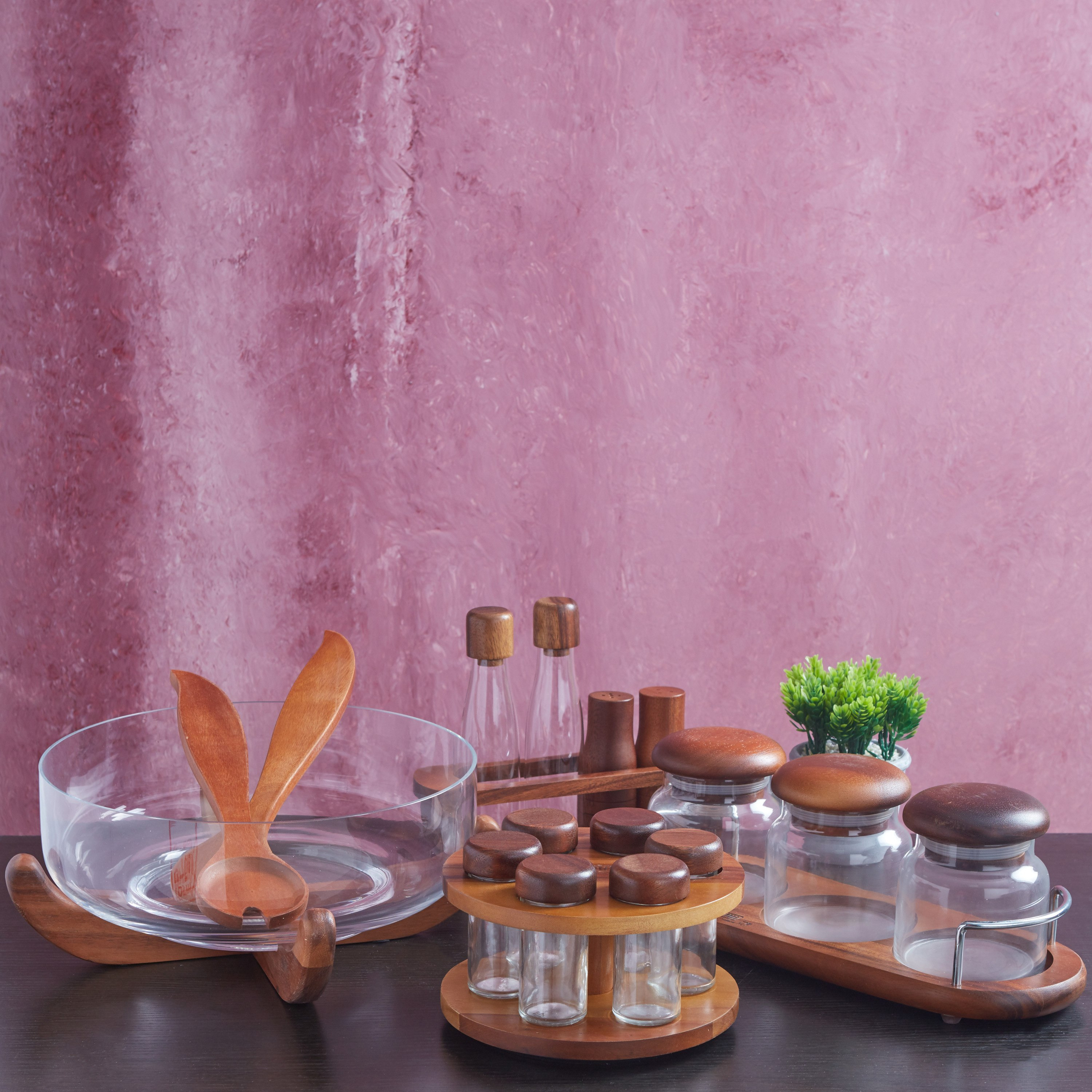 طقم صحون سلطة 4 قطع جامبو خشبية من بيلي-hbxdecorandfurnishings-tabletop-serveware-image-4